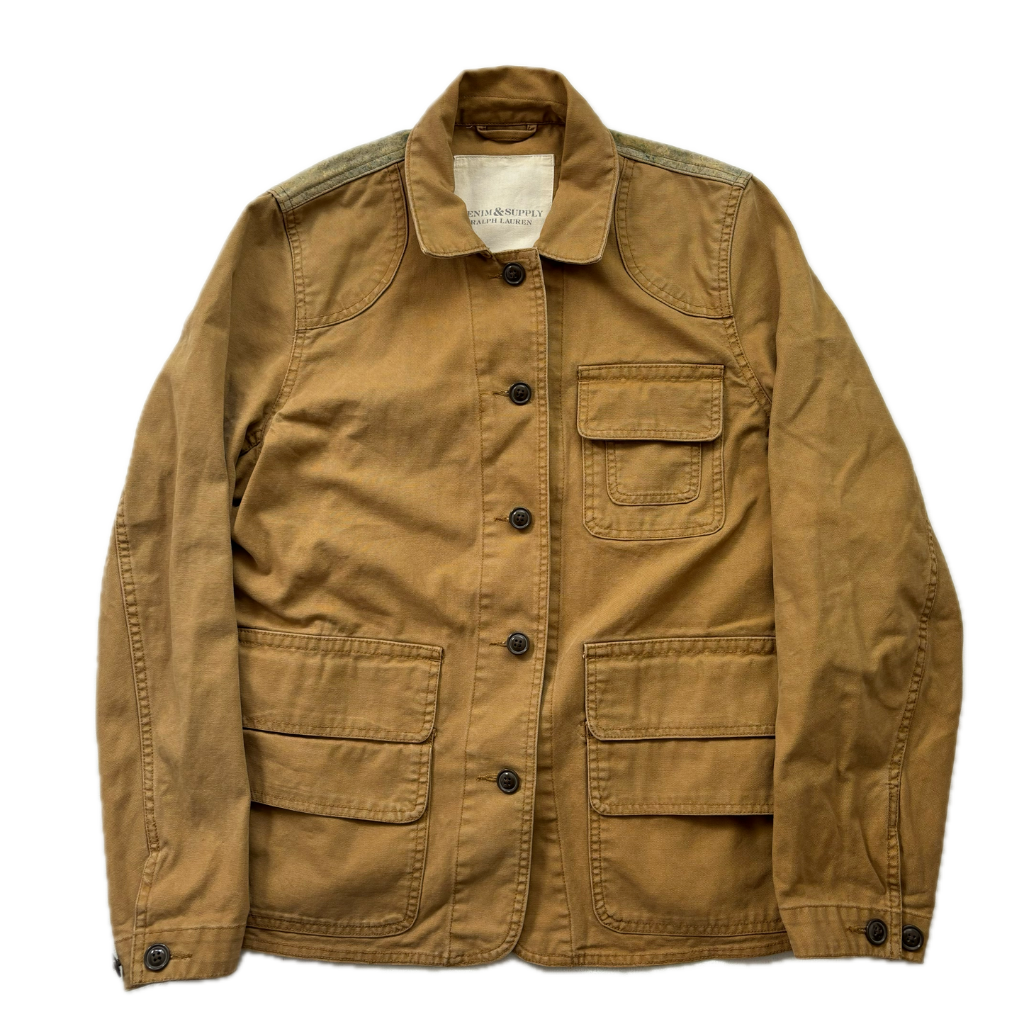 Denim & Supply Tan Canoe Print Utility Jacket Chore Coat - L