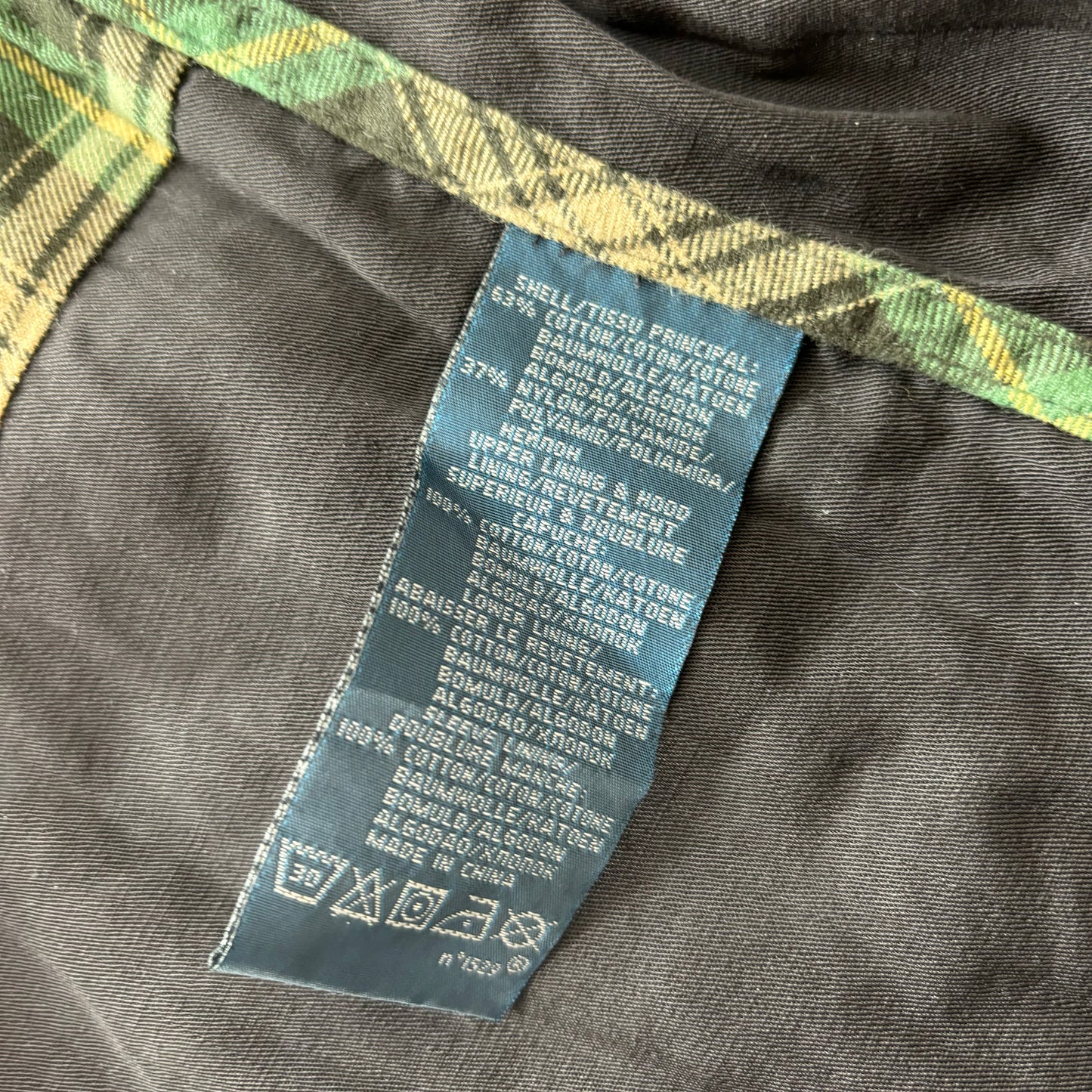 Black Rain Coat Hooded Parka - L
