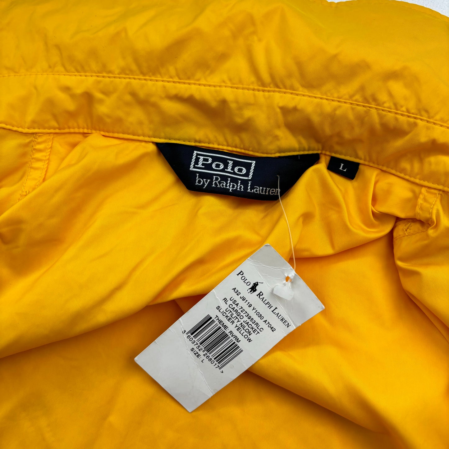 Polo Ralph Lauren Yellow Combat Jacket Tropical Military Parka - L