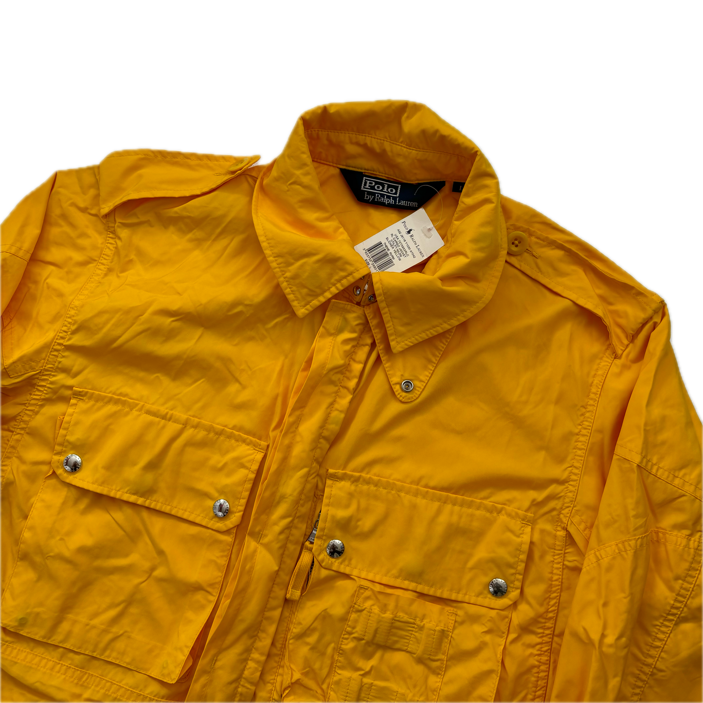 Polo Ralph Lauren Yellow Combat Jacket Tropical Military Parka - L