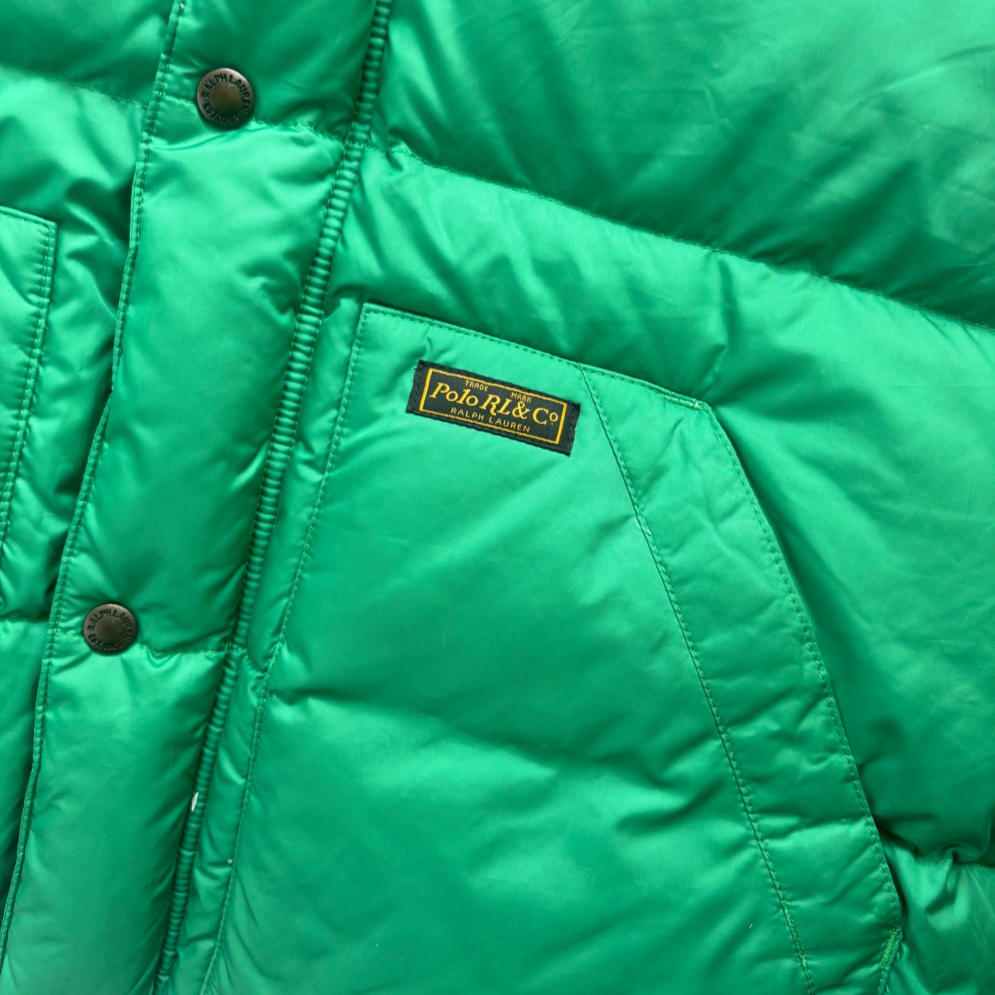 Green Hooded Body Warmer Gilet Down Vest - XXL