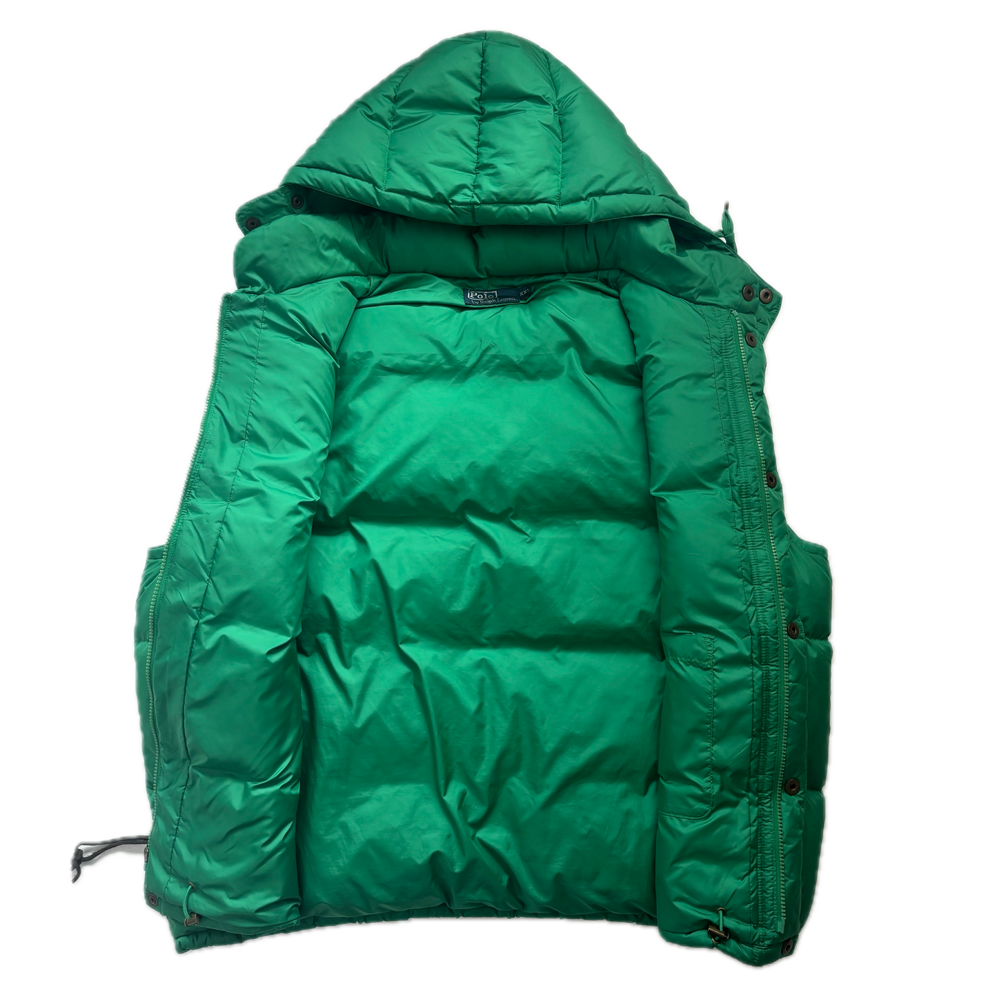 Green Hooded Body Warmer Gilet Down Vest - XXL