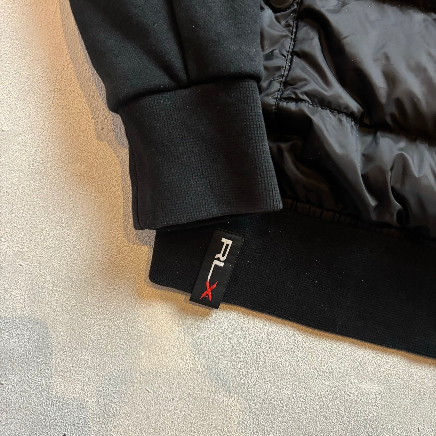 RLX Black Puffer Hoodie Hybrid - S