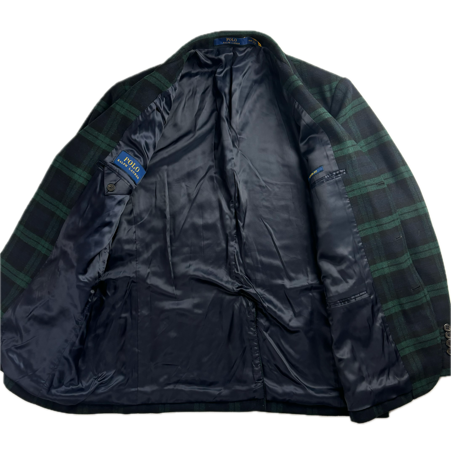 BlackWatch Green Navy Tartan Blazer Sports Coat - 46R