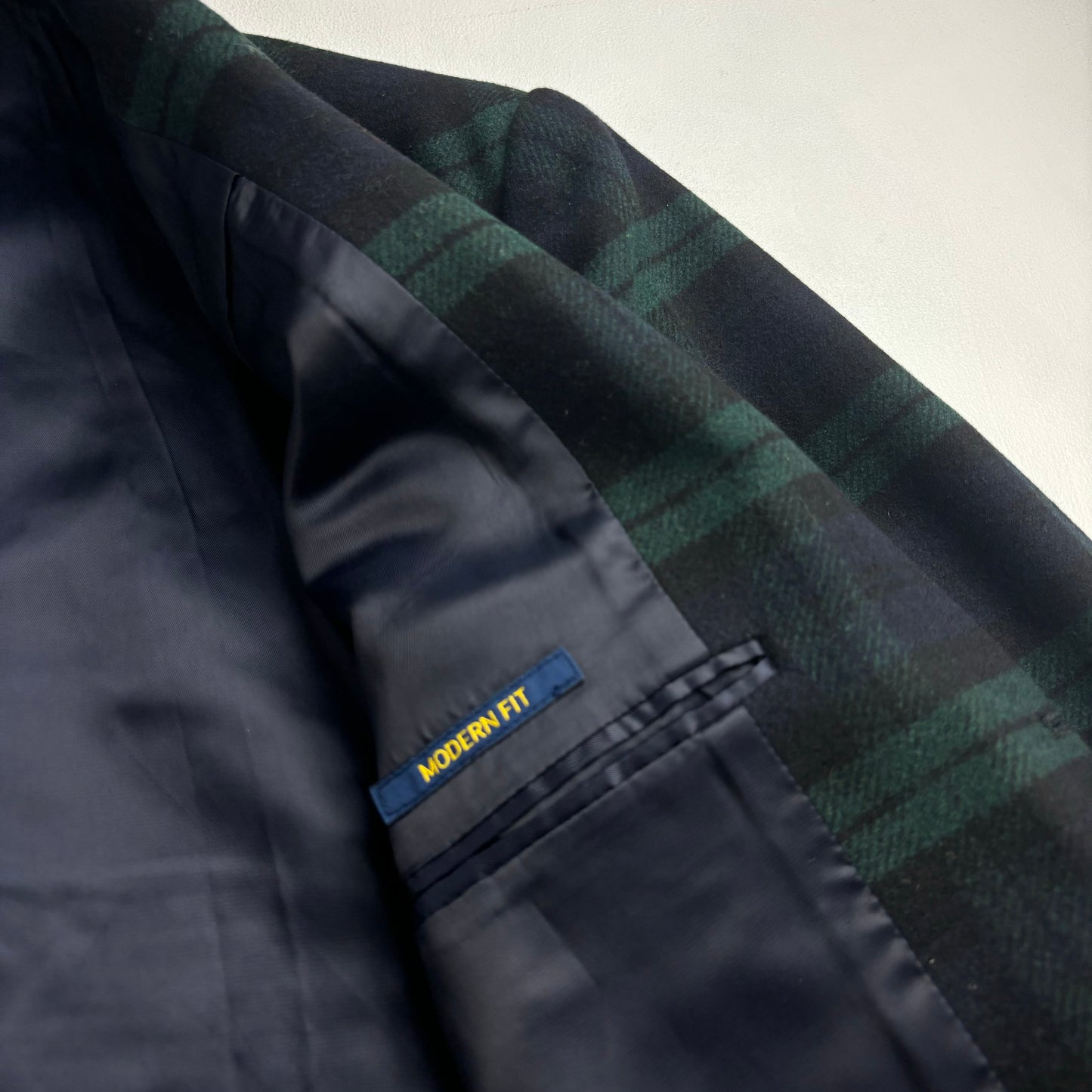 BlackWatch Green Navy Tartan Blazer Sports Coat - 46R