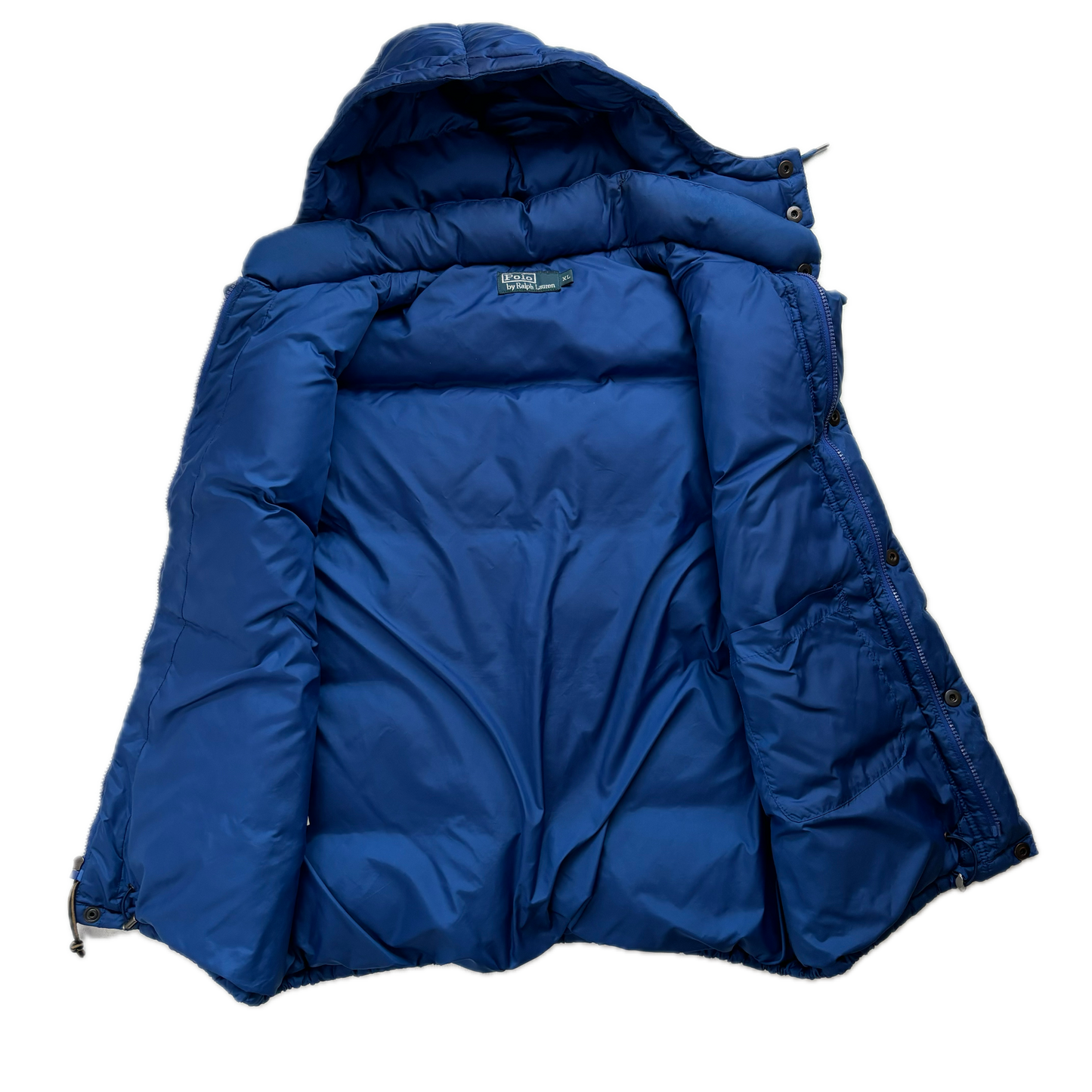 Blue Hooded Body Warmer Gilet Down Vest -XL
