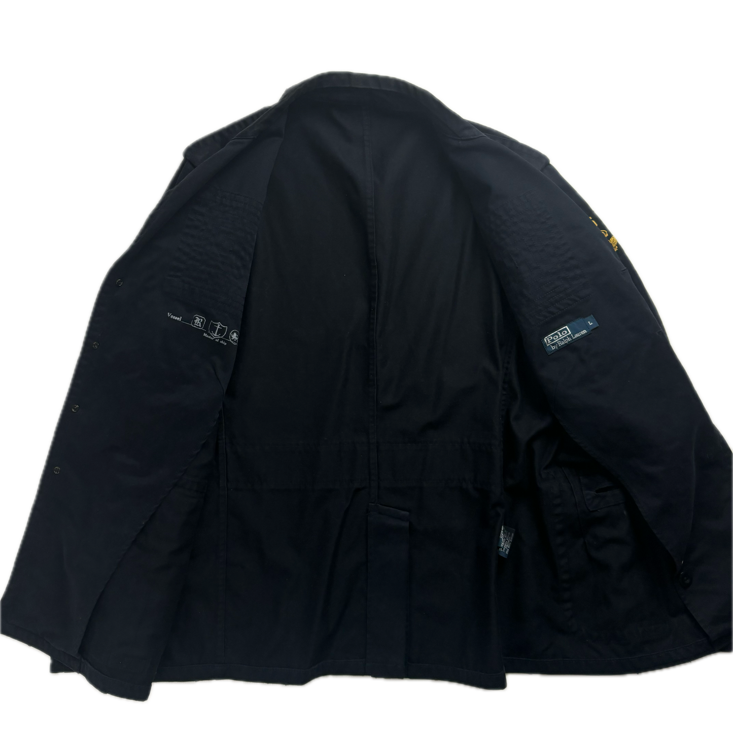 Polo Ralph Lauren Navy Military Blazer Sports Jacket - L