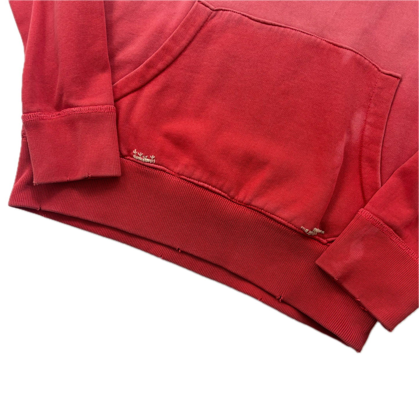 Beach Division Life Guard Distressed Hoodie Pink Red - M