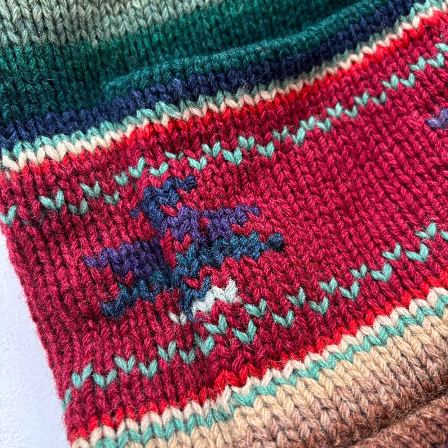 Ralph Lauren Aztec Wool Cardigan Hand Knit Serape Belted - L