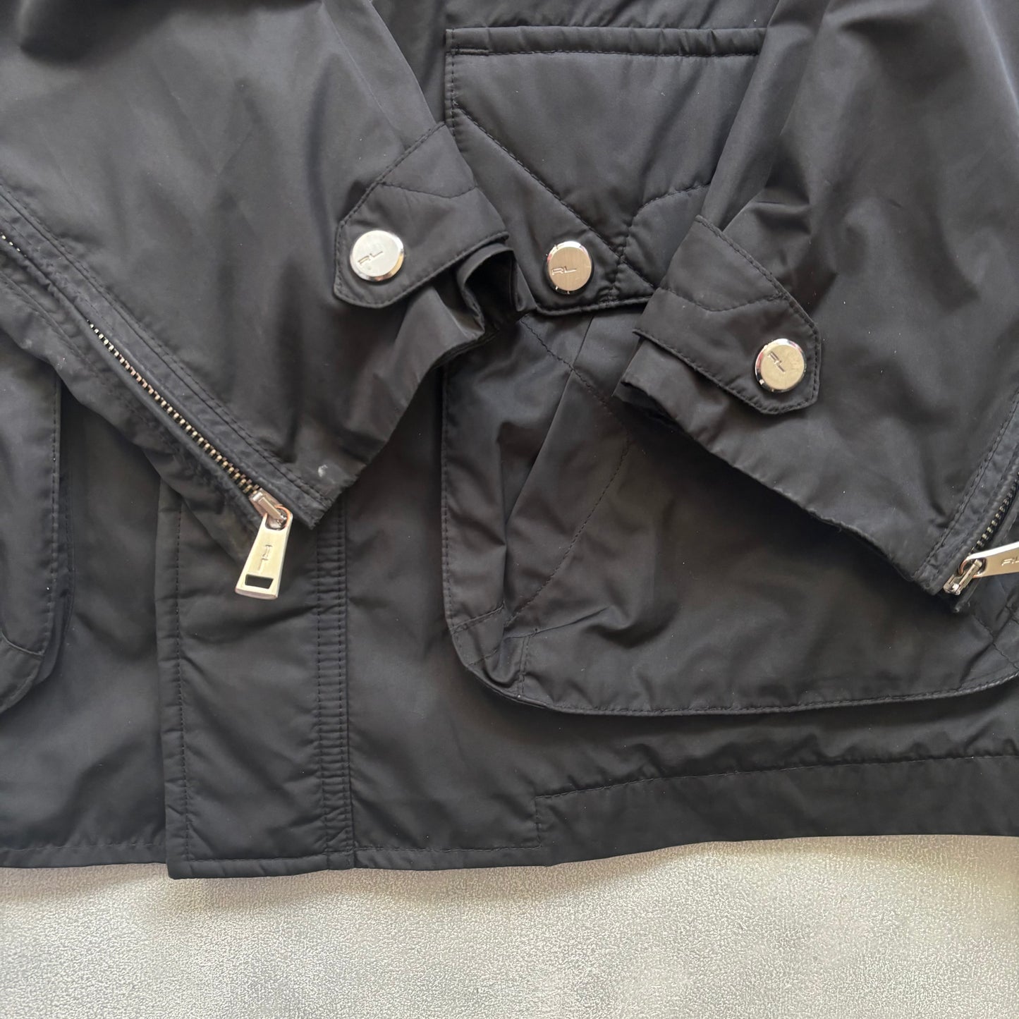 Black Label Utility Jacket Hooded Parka - M