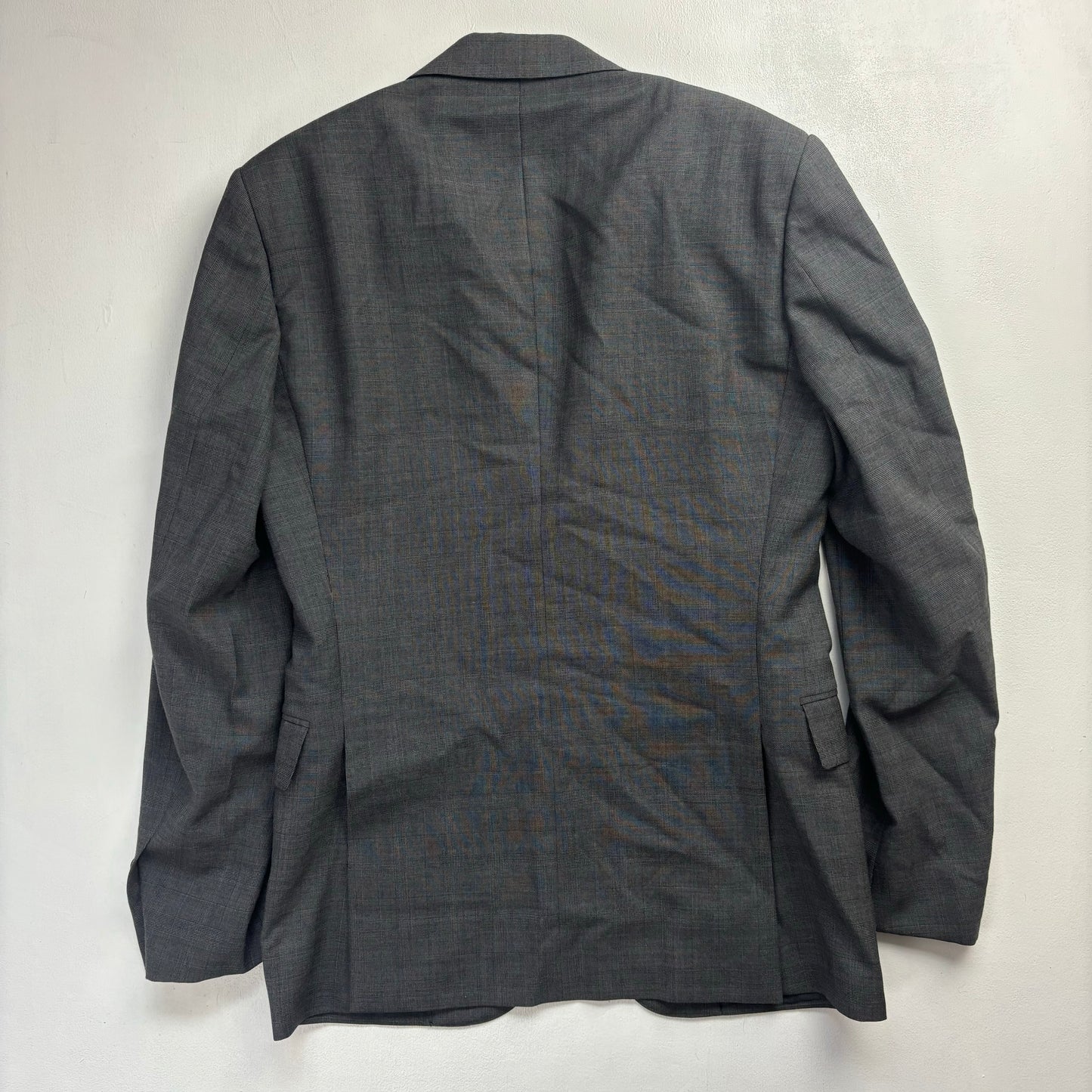 Glen Plaid Check Suit Blazer Prince Of Wales - 36R