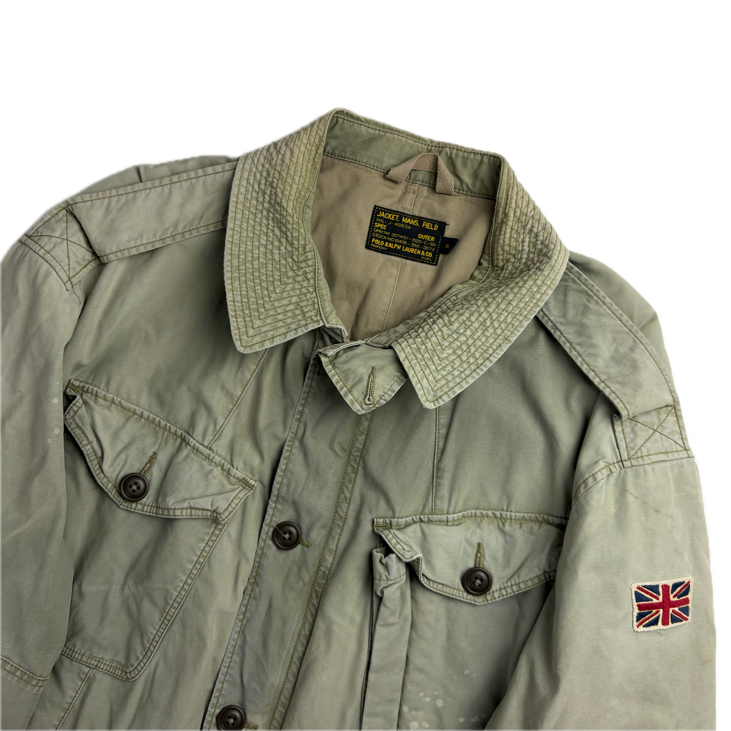 Light Green Military Parka - XL