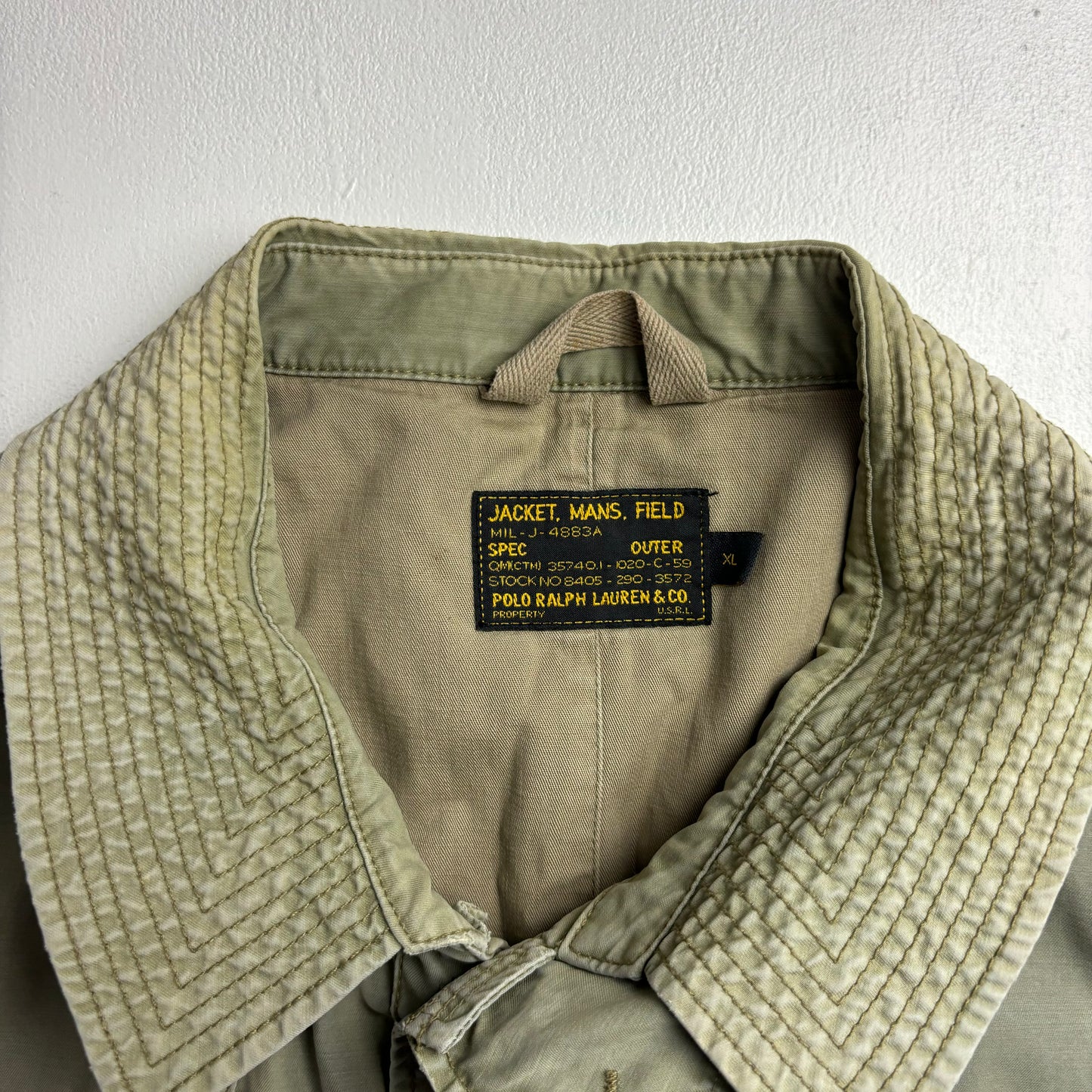 Light Green Military Parka - XL