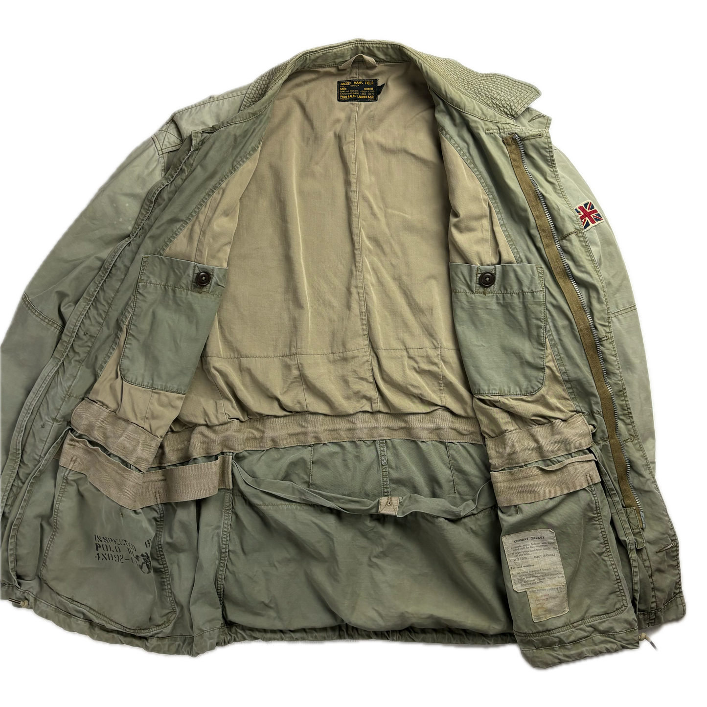 Light Green Military Parka - XL