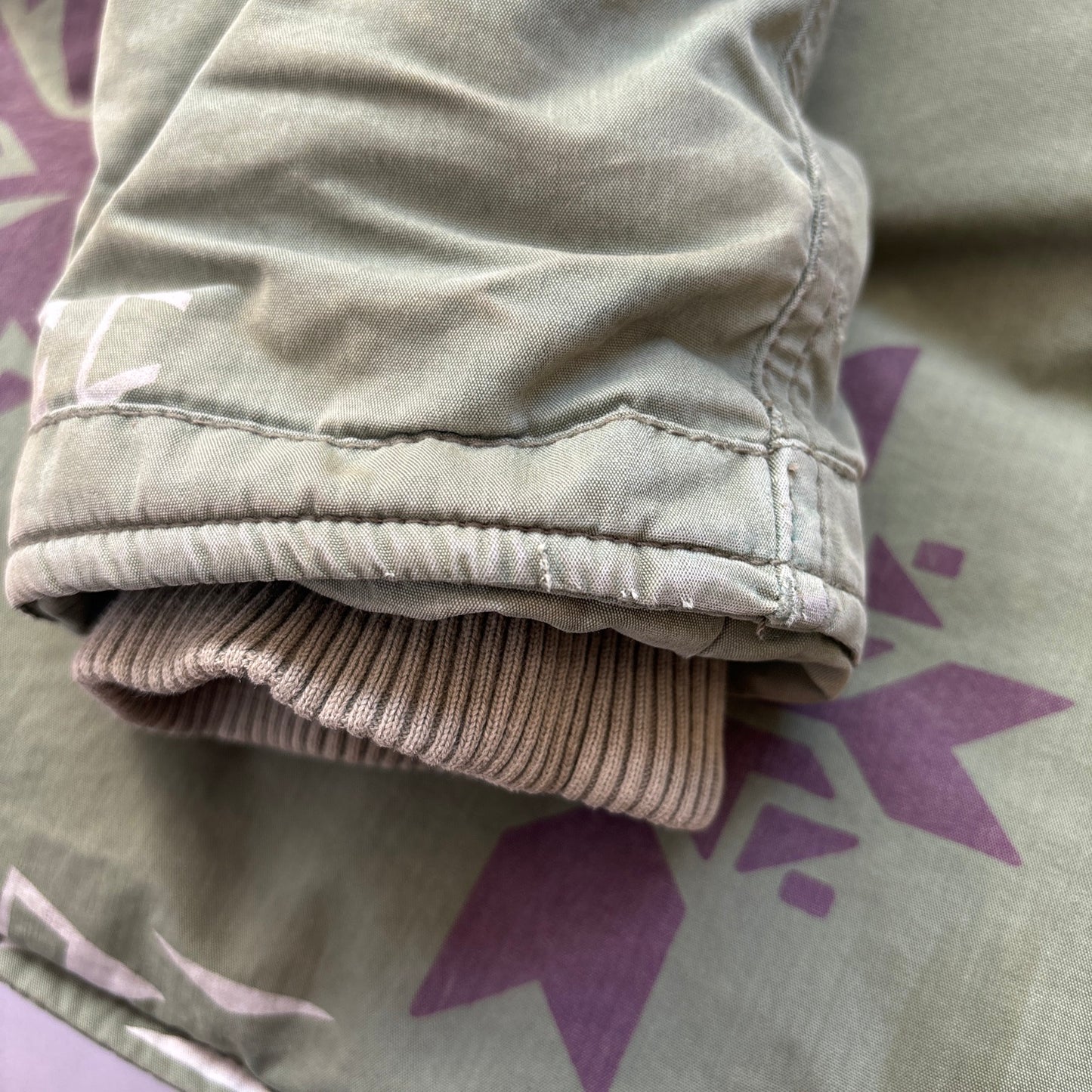 Denim & Supply Aztec Puffer Parka Fur Hood - S