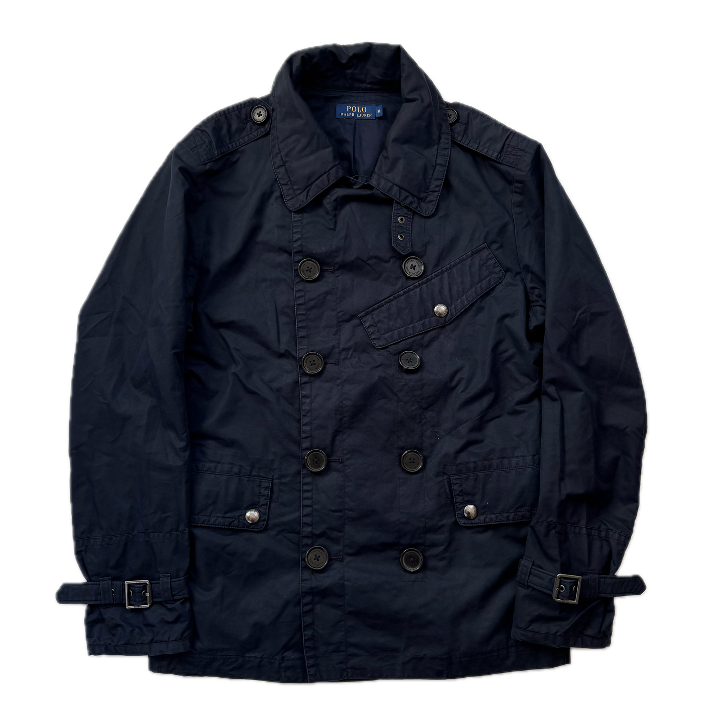 Double Breasted Rain Coat - M