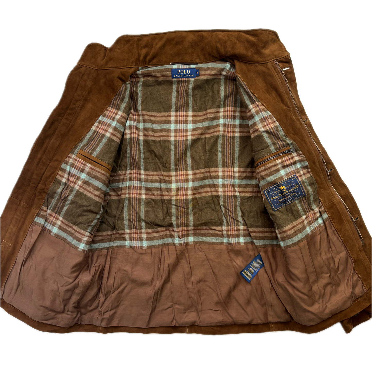 Brown Suede Utility Jacket - M