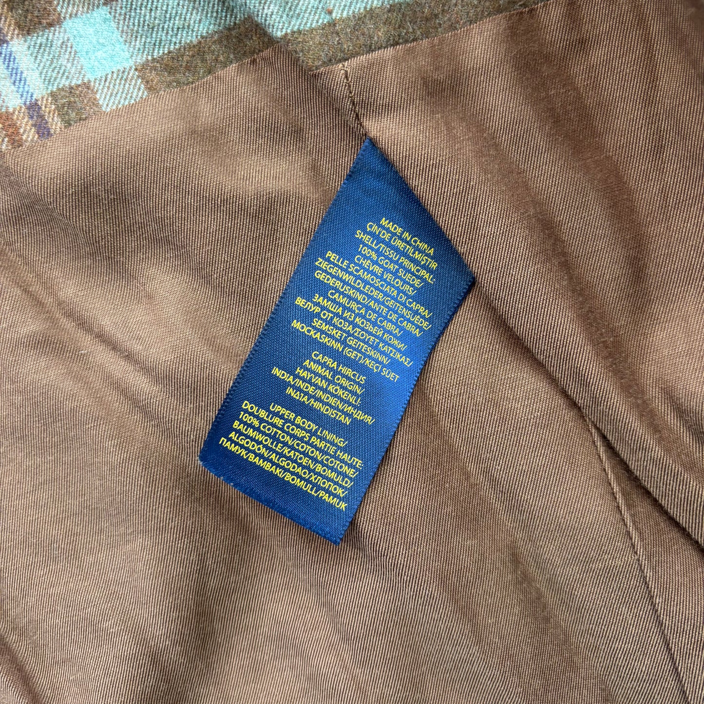 Brown Suede Utility Jacket - M