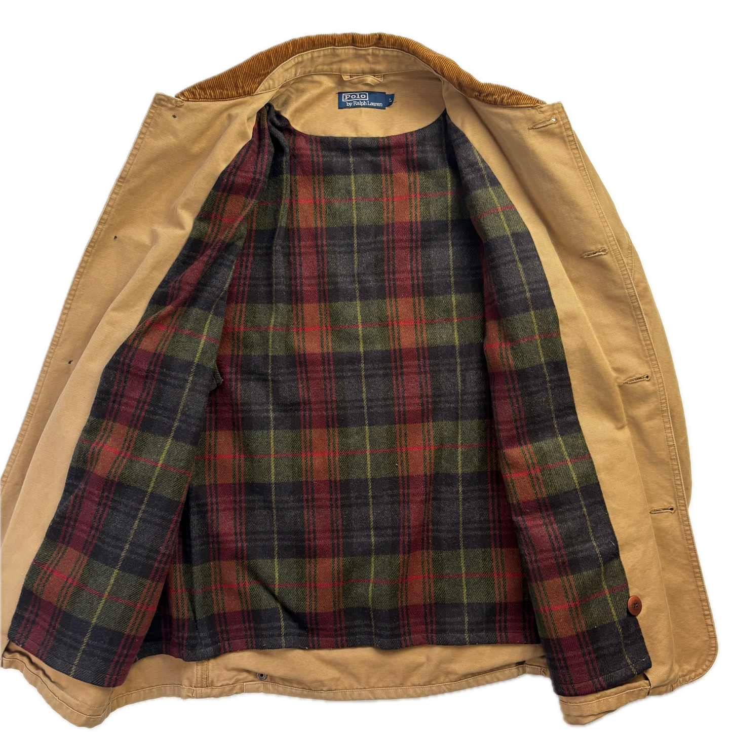 Tan Barn Jacket Wool Lined - L
