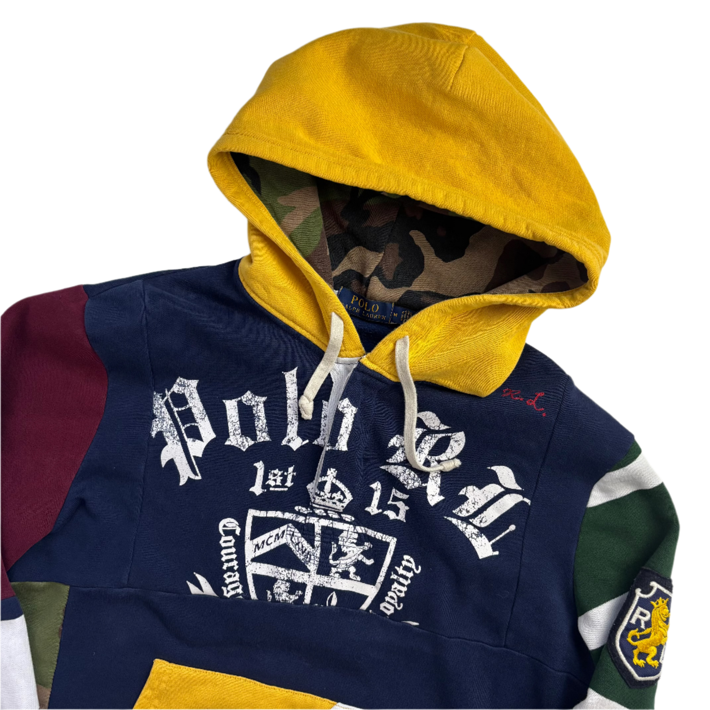 Patchwork Varsity Hoodie - M