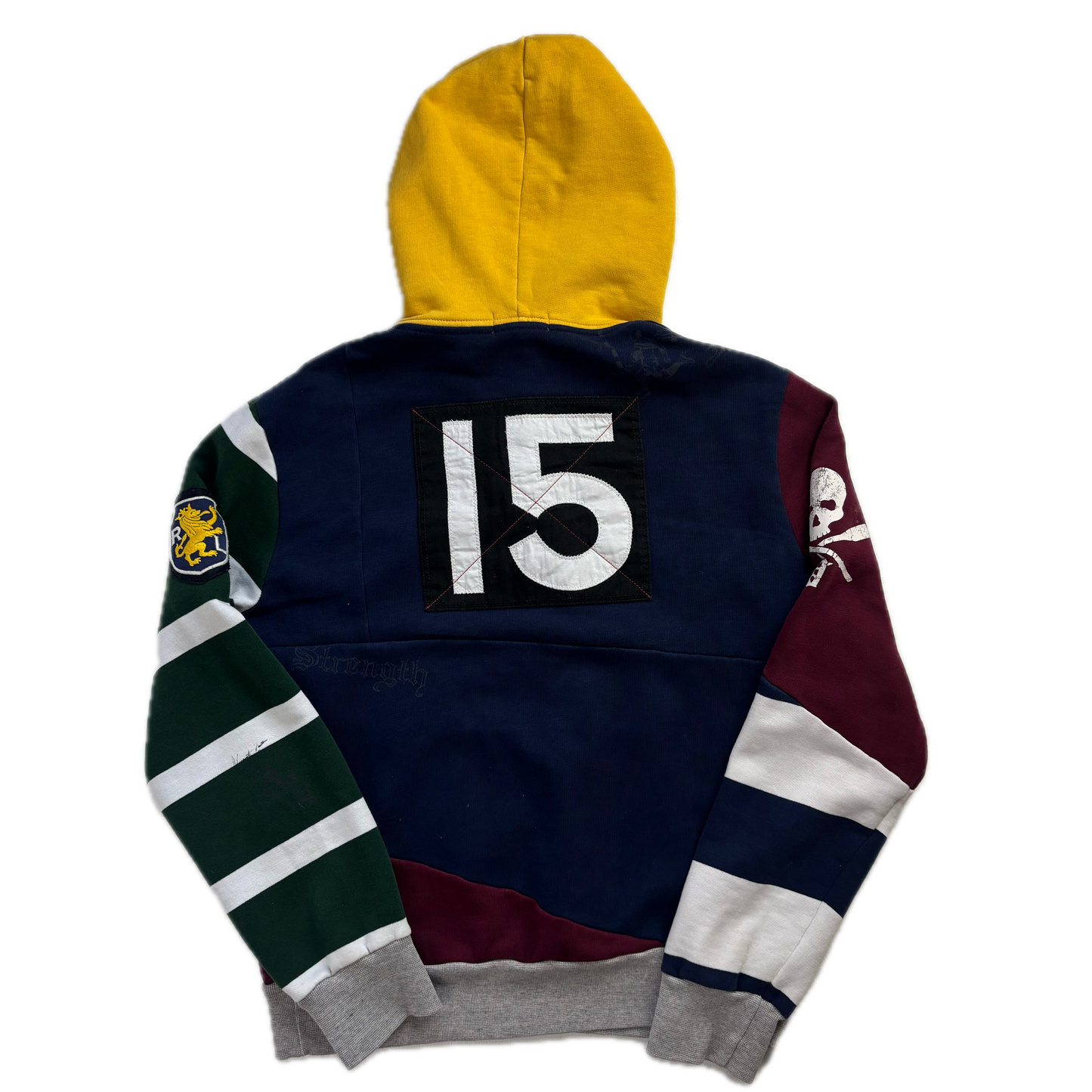 Patchwork Varsity Hoodie - M
