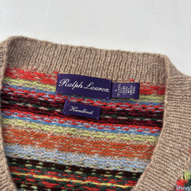 Ralph Lauren Purple Label Fairisle Vest - L