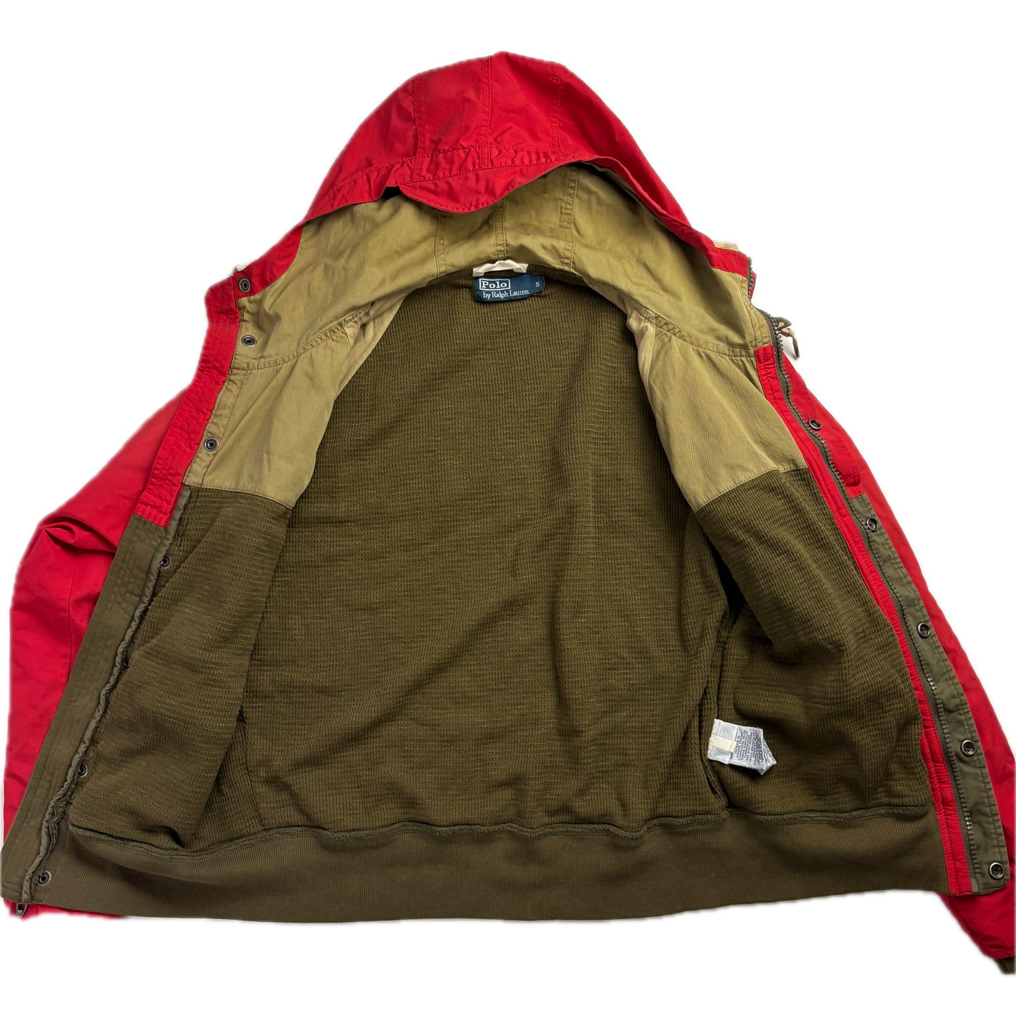 Red Brown Mountain Parka Jacket Hooded - S
