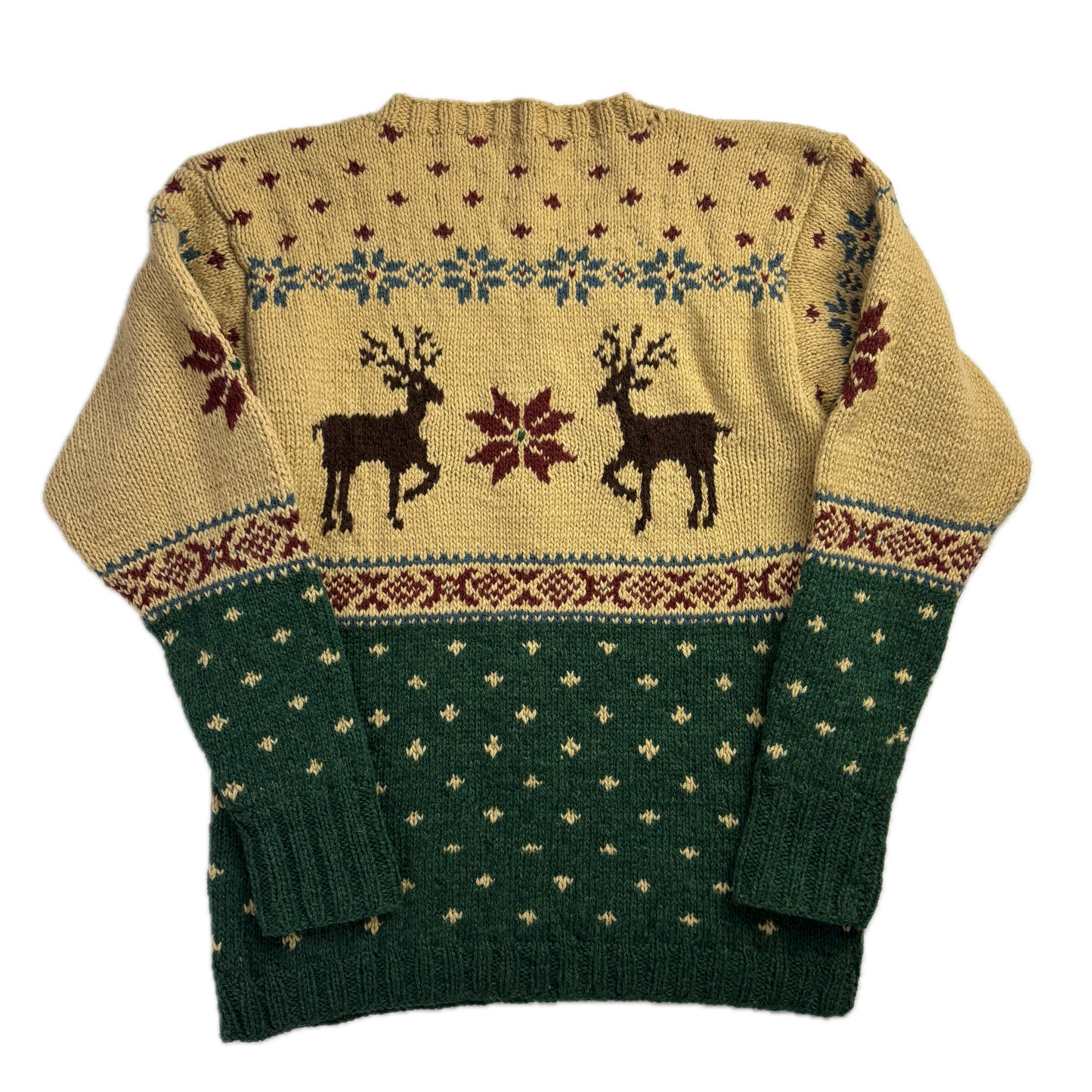 Polo Country Reindeer Star Pattern Jumper (Wool) - S