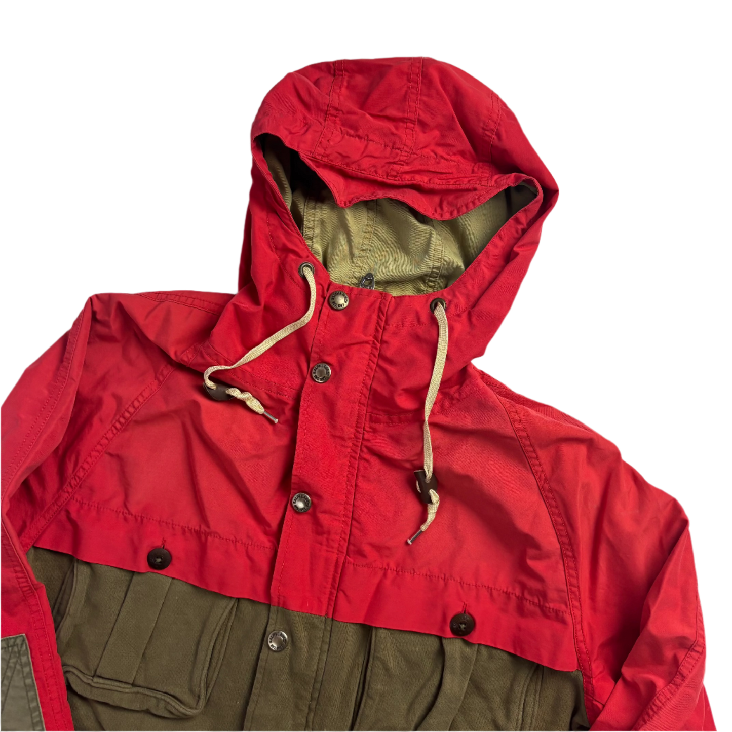 Red Brown Mountain Parka Jacket Hooded - M