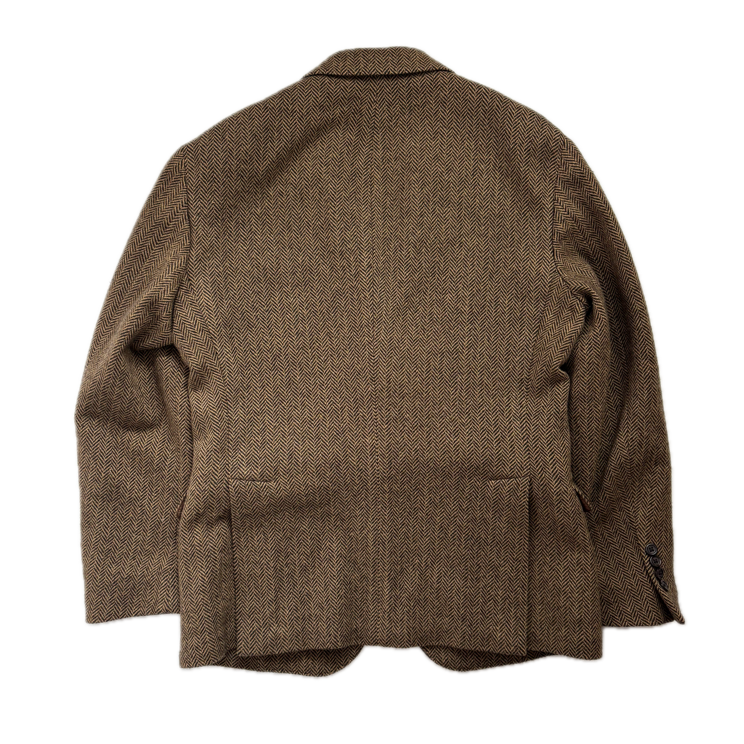 Brown Herringbone Blazer (Wool Nylon) - 40S