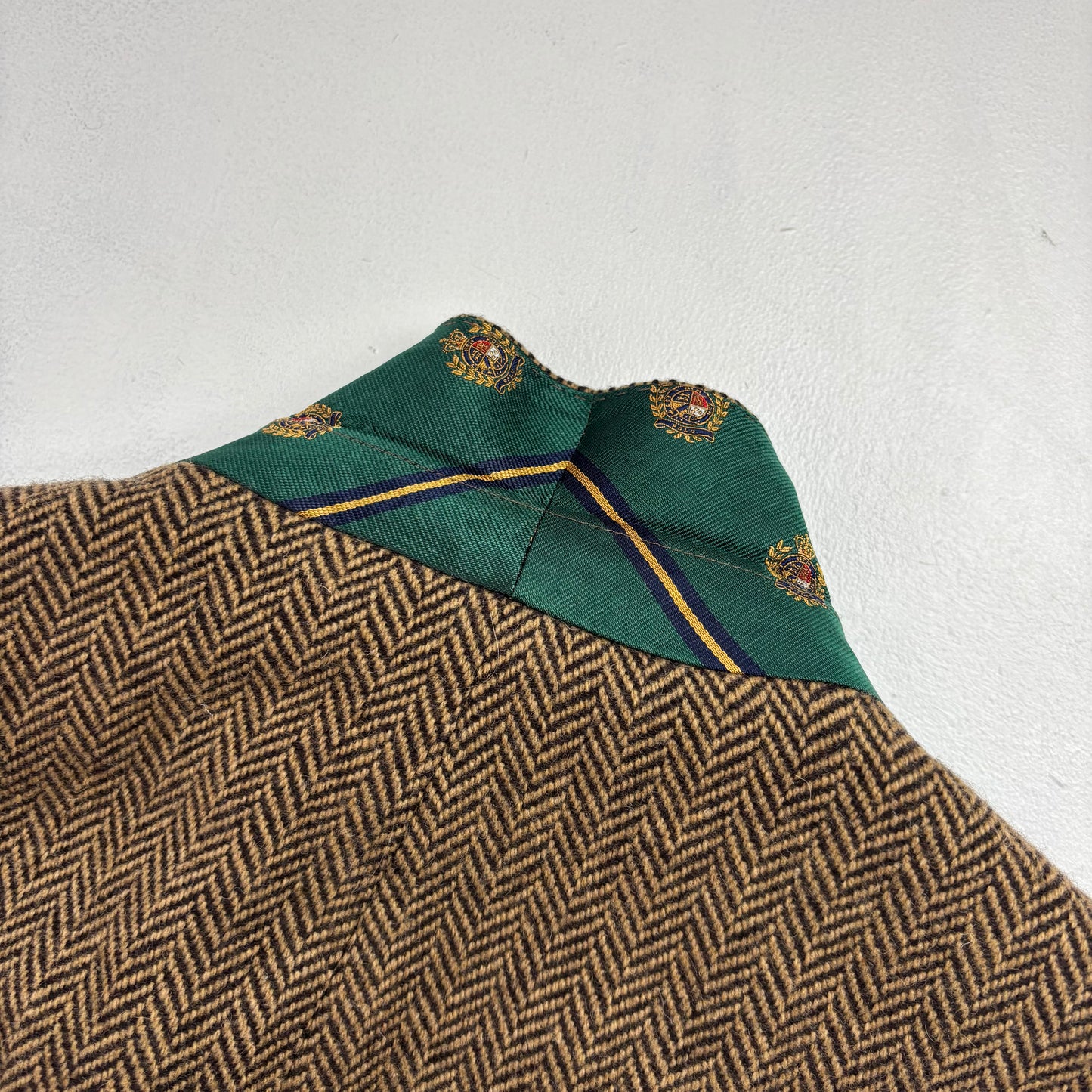Brown Herringbone Blazer (Wool Nylon) - 40S