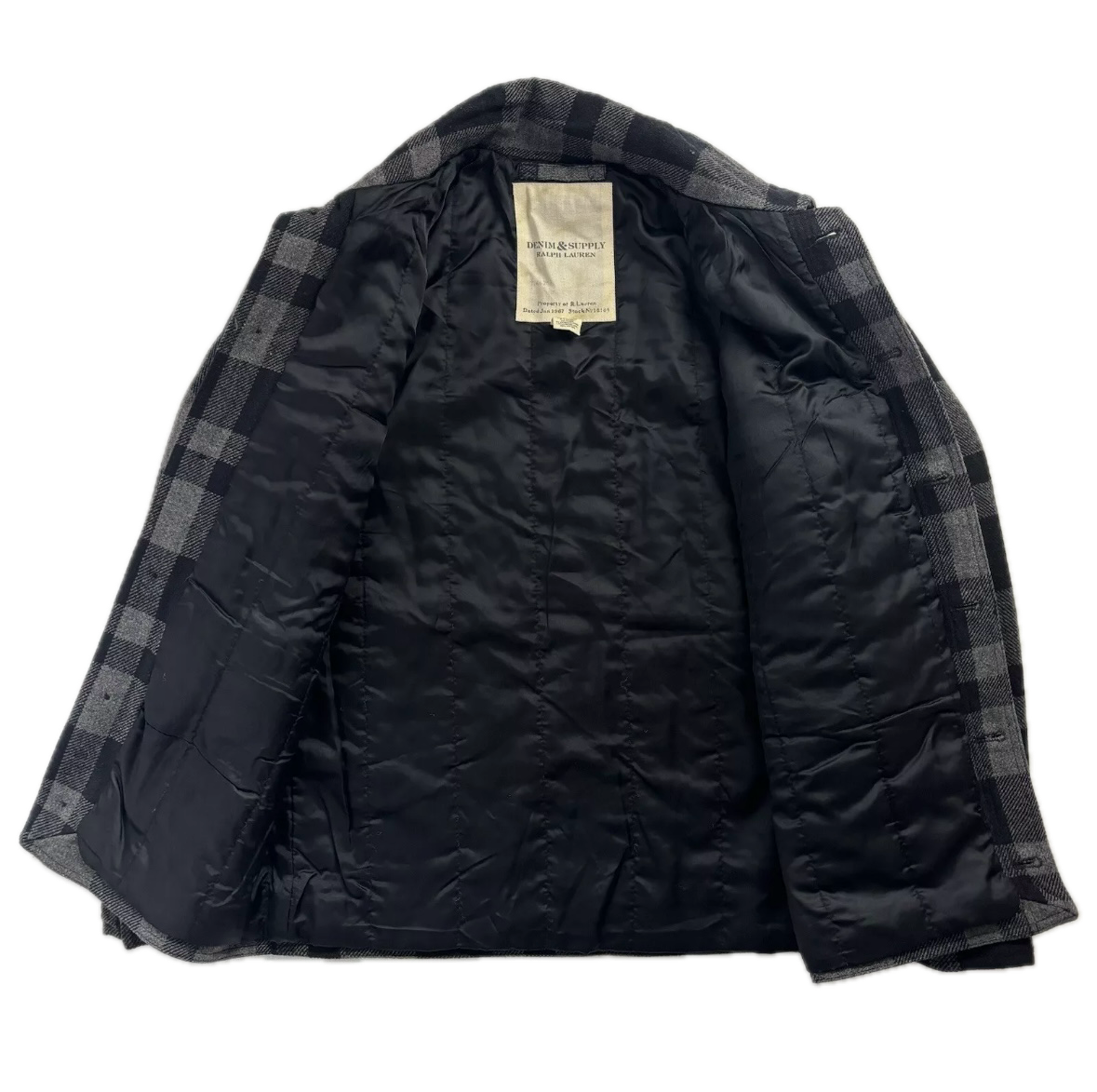 Denim Supply Grey Mackinaw Jacket Wool Buffalo Plaid - S