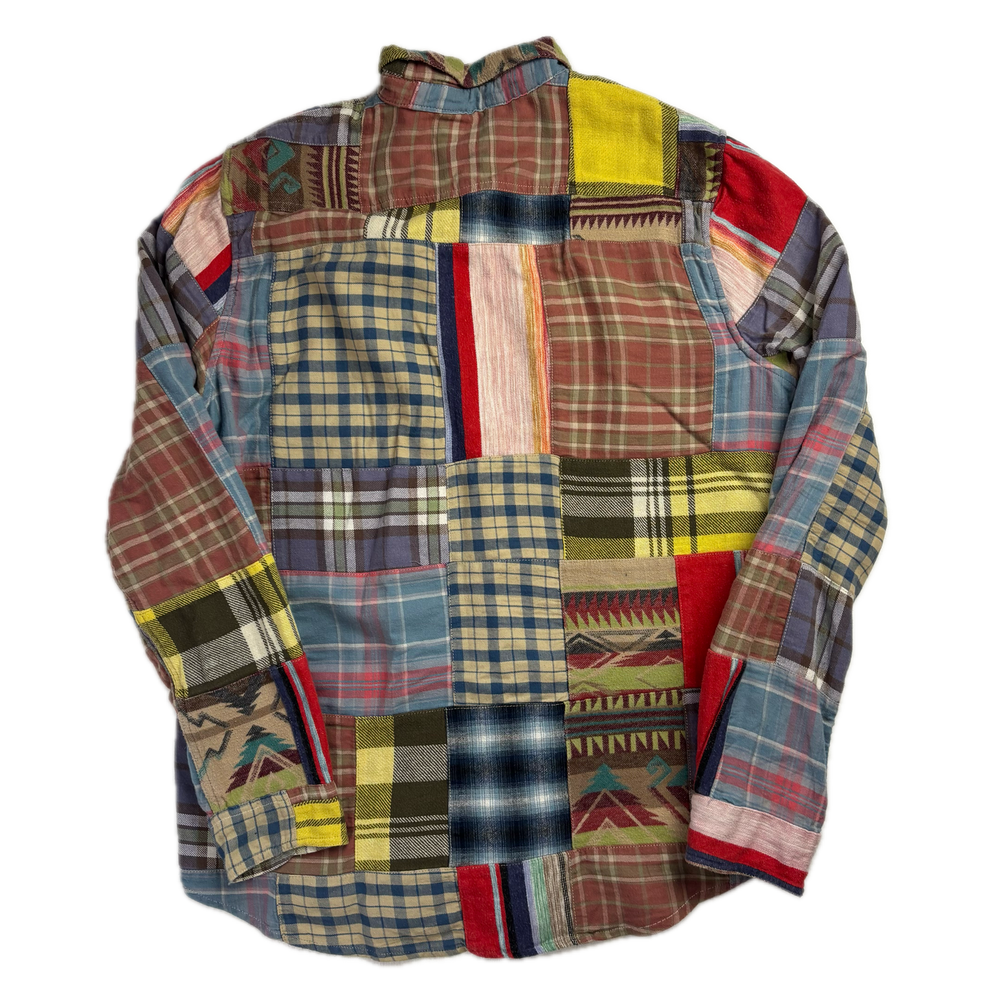 Denim & Supply Patchwork Aztec Check Shirt - L