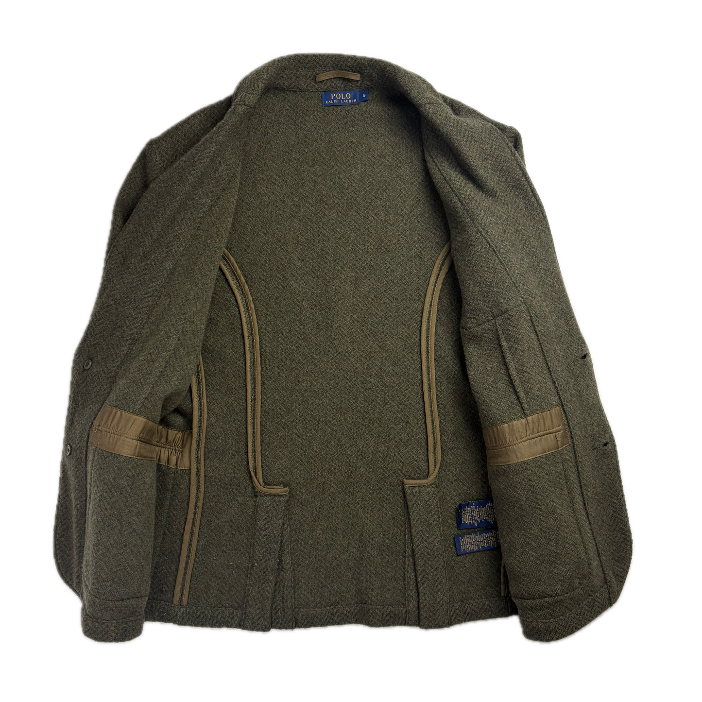 Polo Ralph Lauren Green Herringbone Tweed Blazer Sports Coat Wool - S