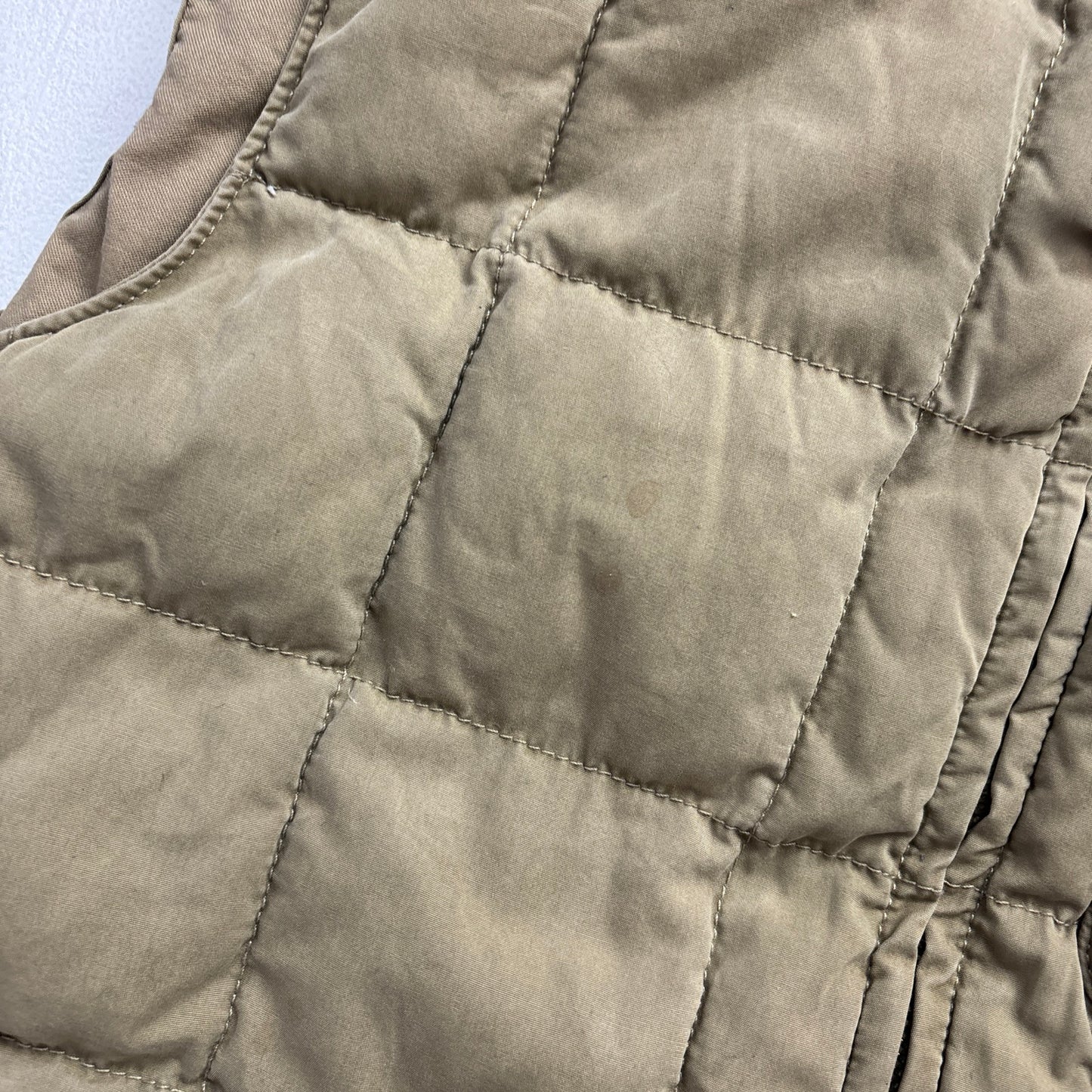 Beige Quilted Puffer Vest Gilet Hunting - M