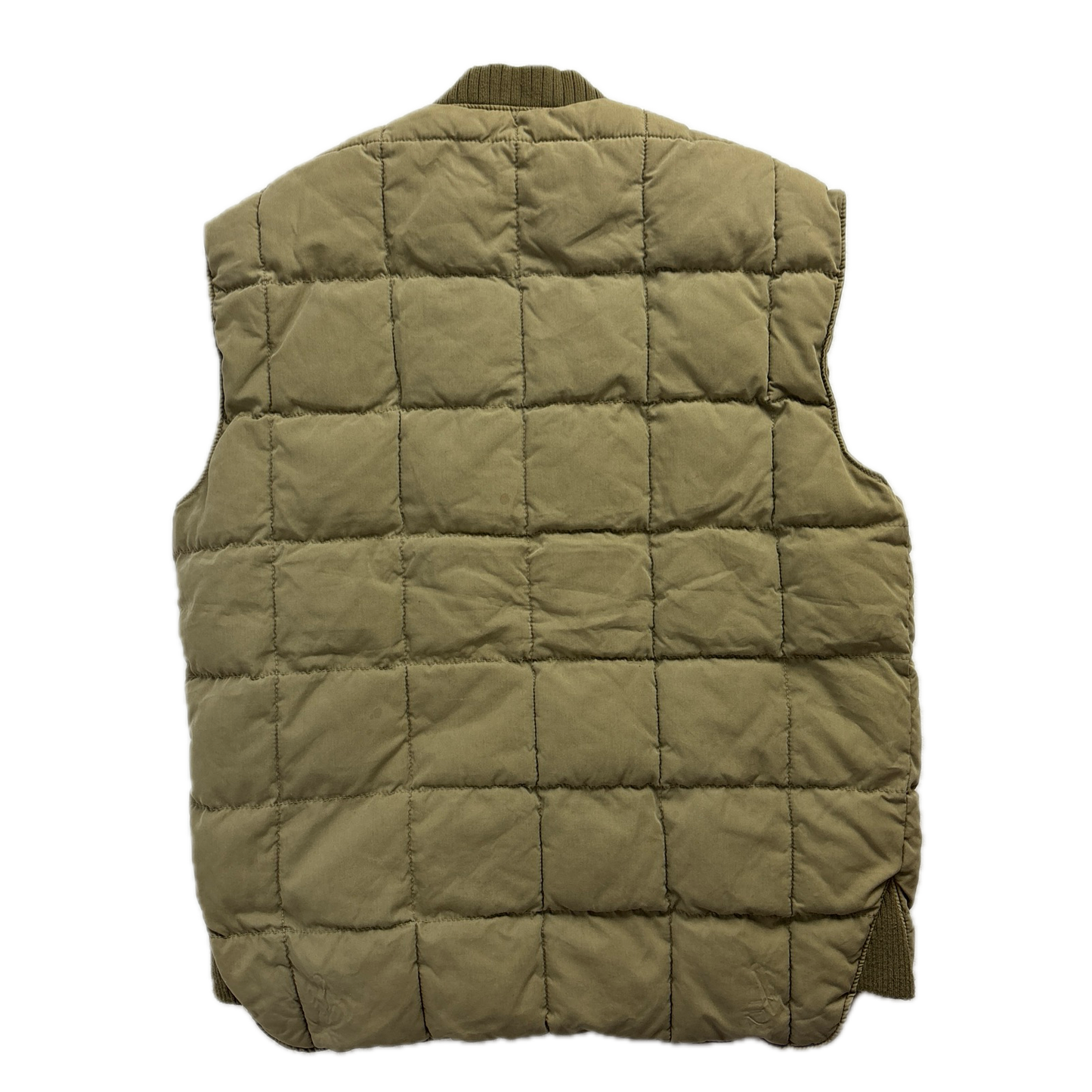 Beige Quilted Puffer Vest Gilet Hunting - M