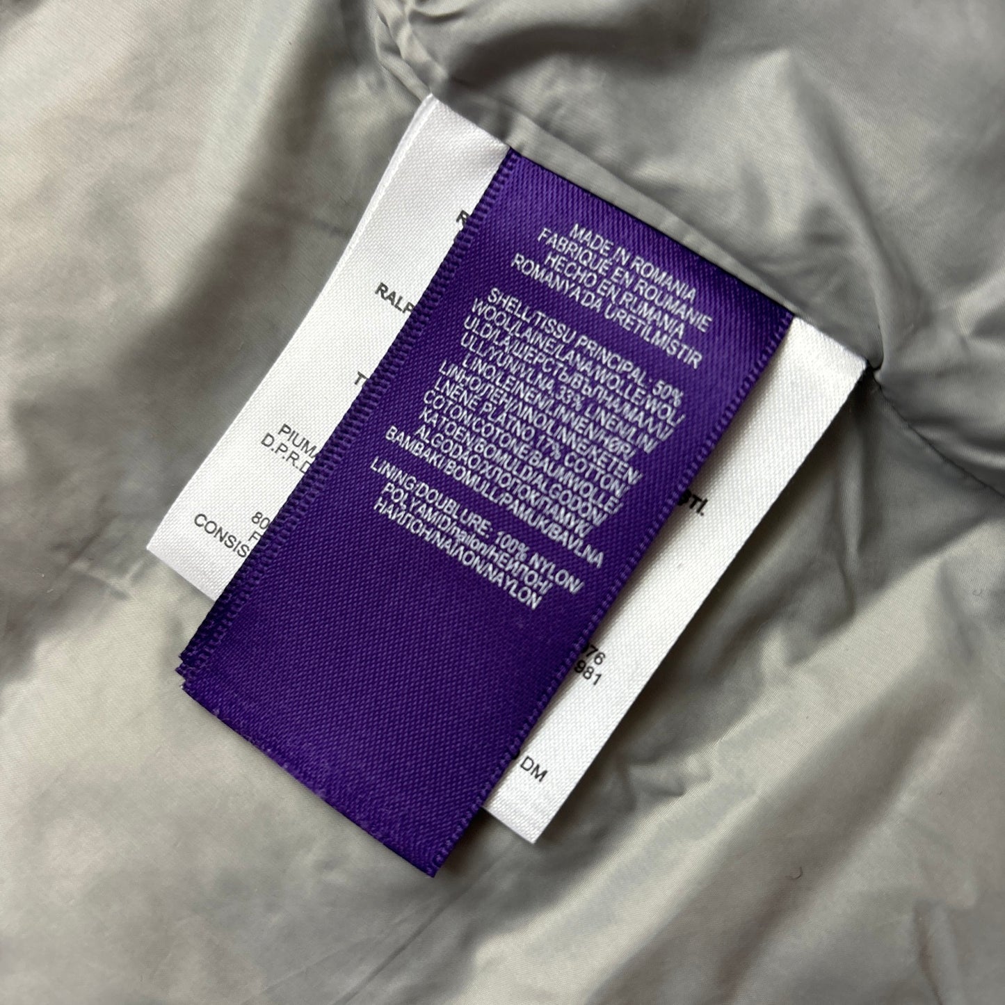 Purple Label Grey Gilet ( Wool Goose Down Goat Suede ) - XXL