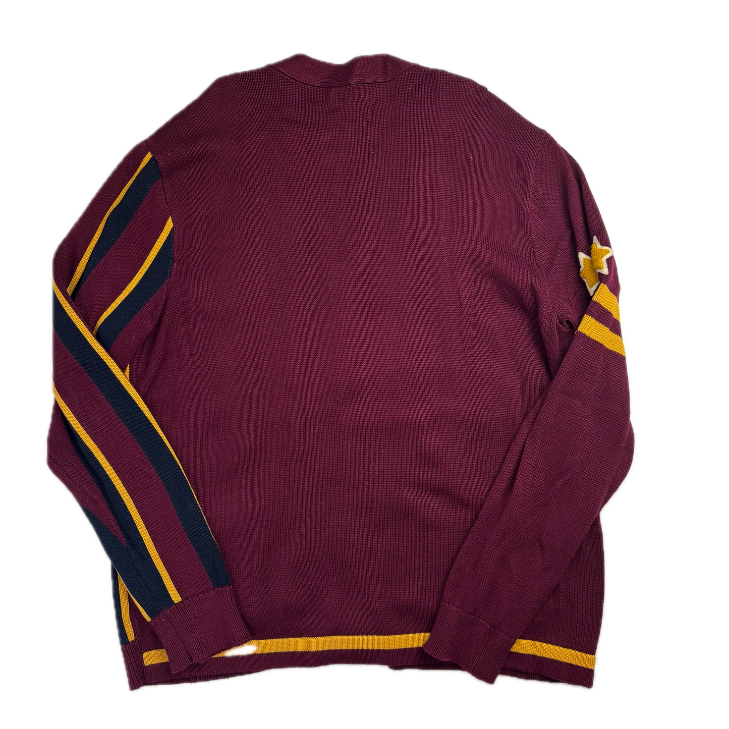 Varsity Cardigan Burgundy Striped Cardigan - XXL