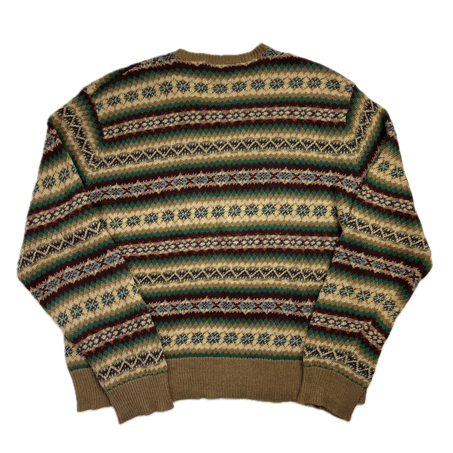Polo Ralph Lauren Fairisle Jumper V-Neck Sweater (Silk Linen) - XXL