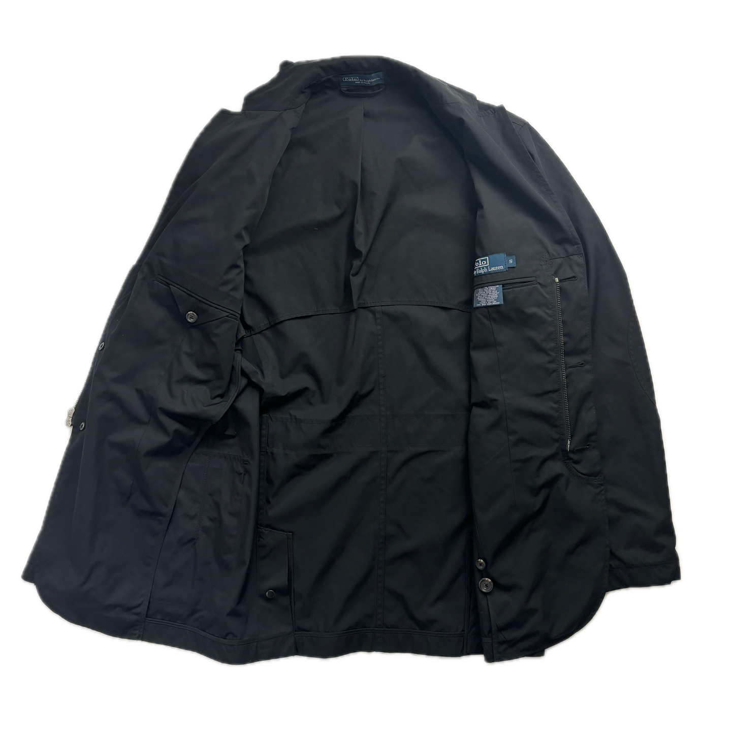 Black Utility Sports Coat Cargo Jacket - S