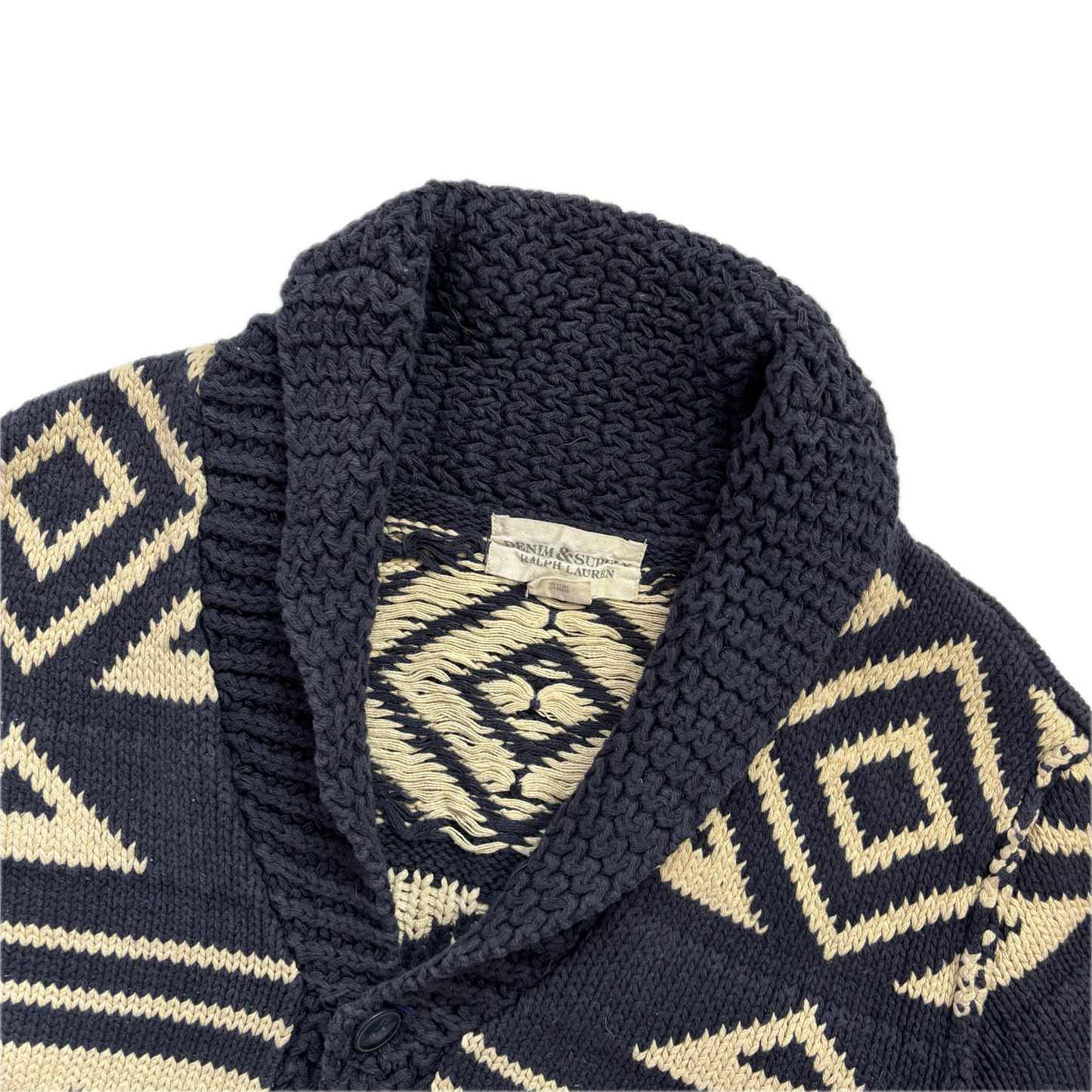 Denim & Supply Navy Beige Aztec Cardigan - S