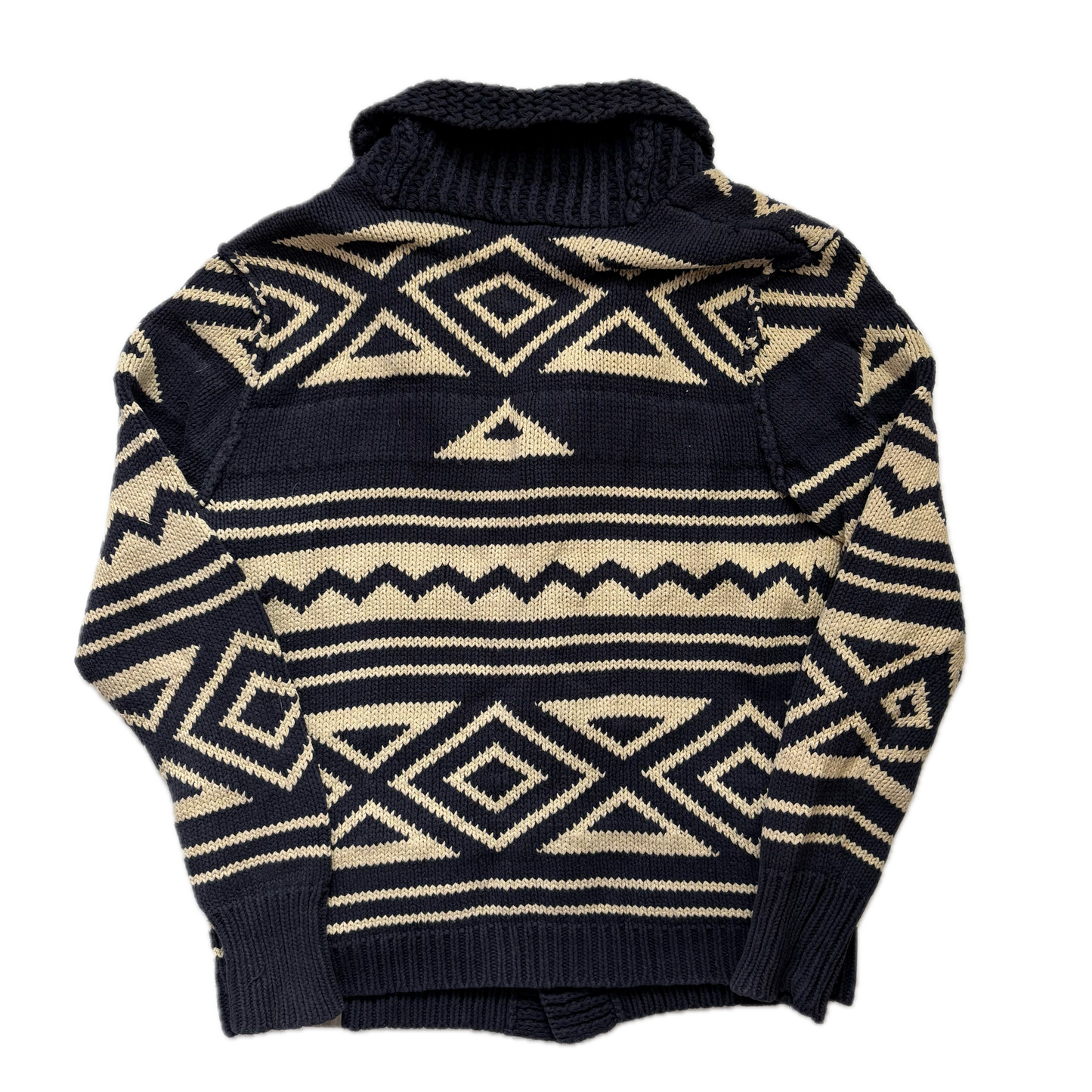 Denim & Supply Navy Beige Aztec Cardigan - S