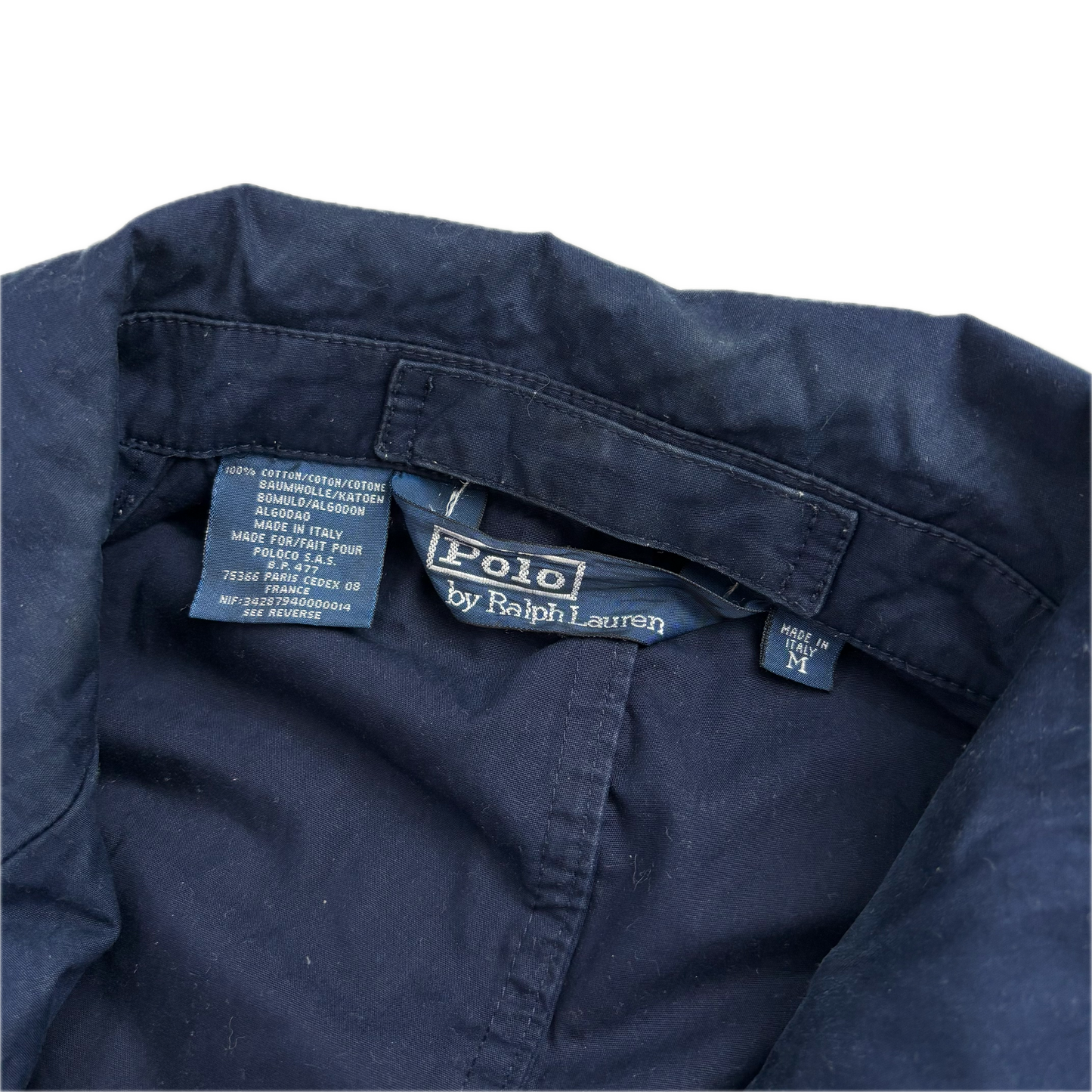 Polo Ralph Lauren Navy Double Breasted Rain Mac Coat Trench - M