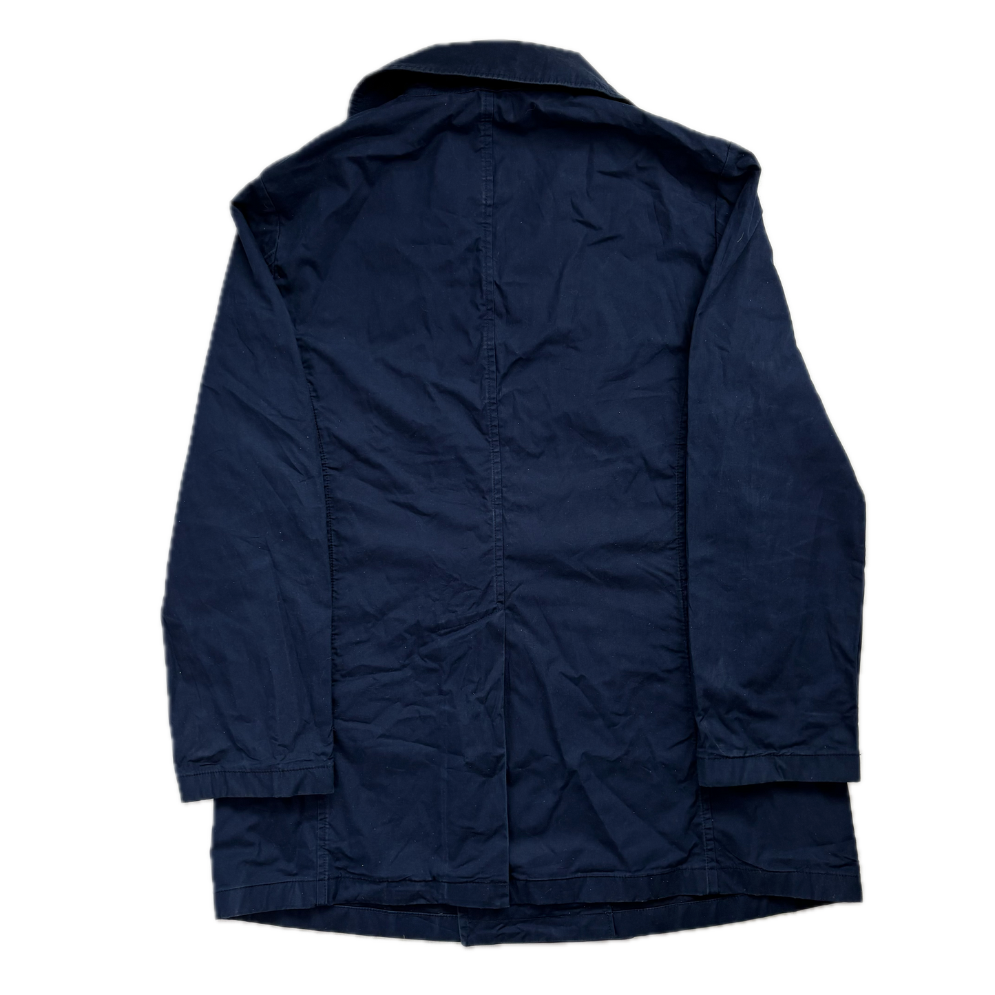 Polo Ralph Lauren Navy Double Breasted Rain Mac Coat Trench - M