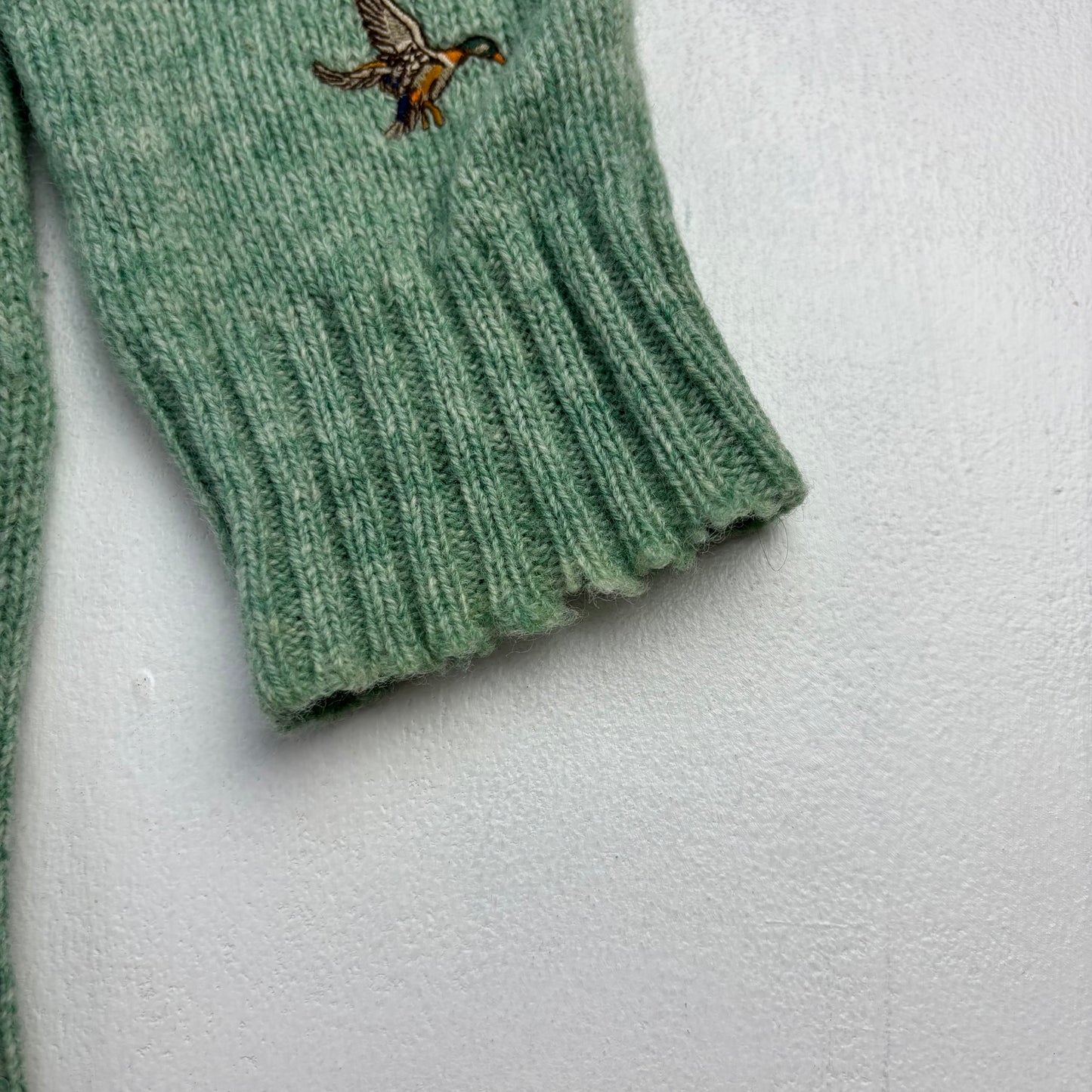 Green Mallard Embroidered Jumper Sweater (Wool) - S