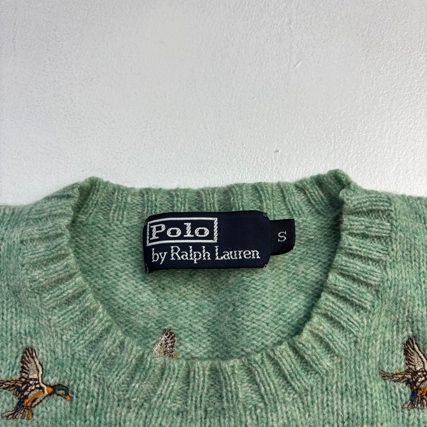 Green Mallard Embroidered Jumper Sweater (Wool) - S