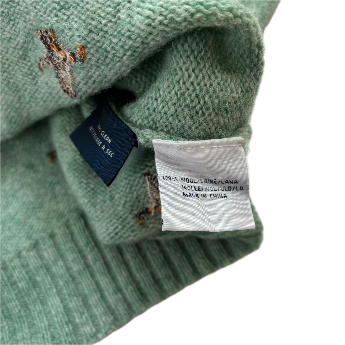 Green Mallard Embroidered Jumper Sweater (Wool) - S