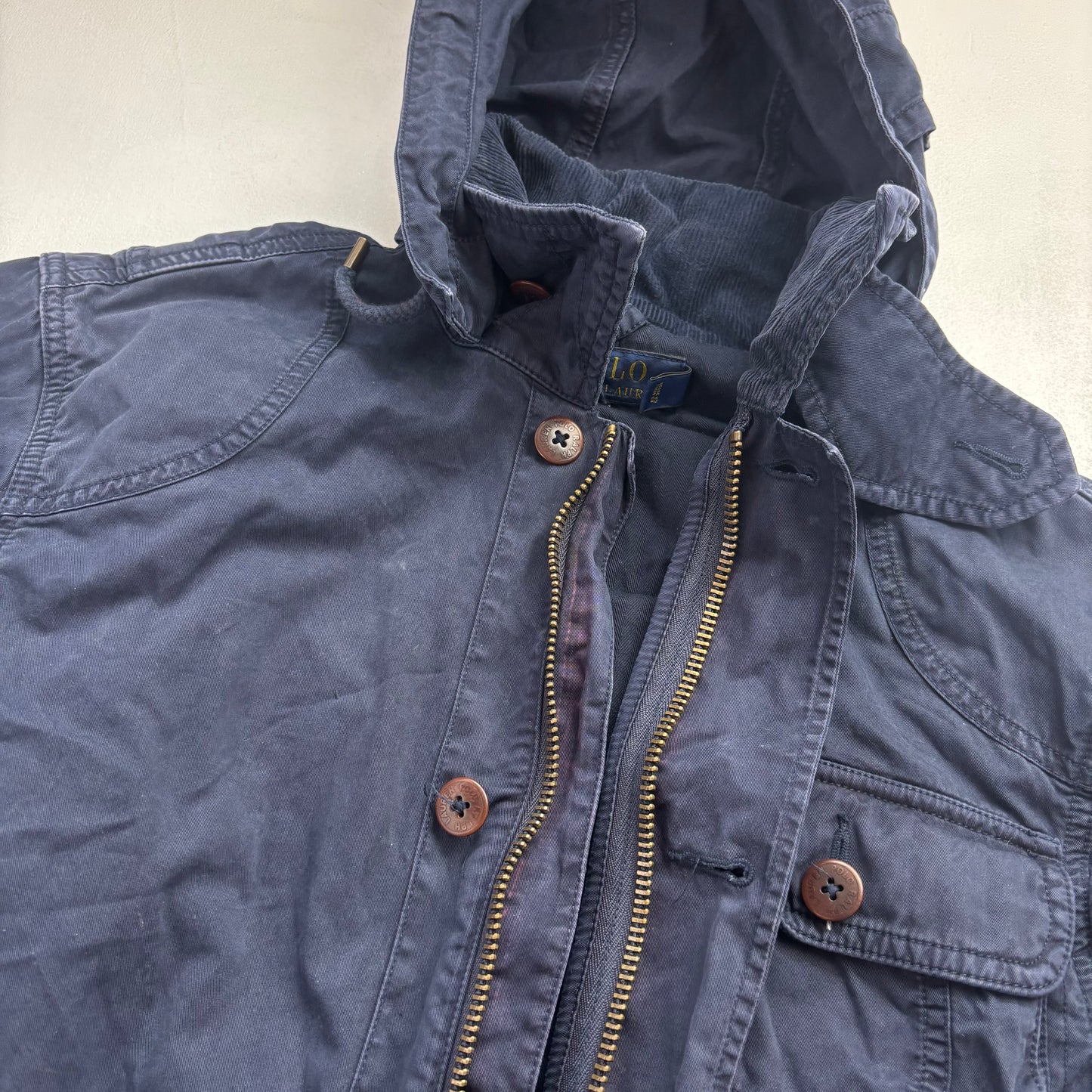 Polo Ralph Lauren Navy Barn Chore Jacket Hooded - S
