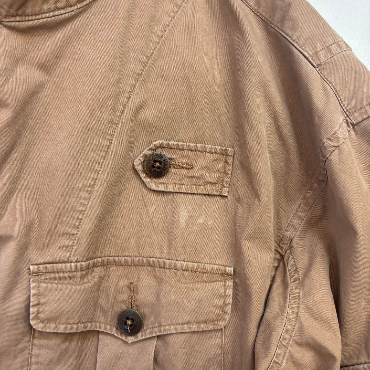 Polo Ralph Lauren Brown Wading Utility Fishing Cargo Jacket - L