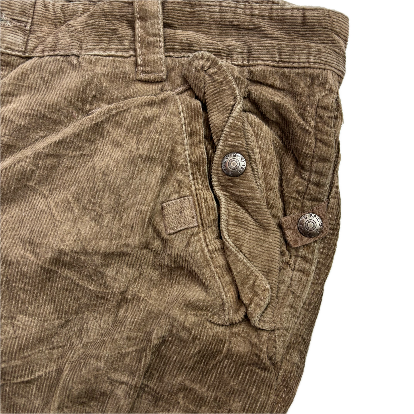 Brown Corduroy Cargo Trouser Utility Pants - 38x32